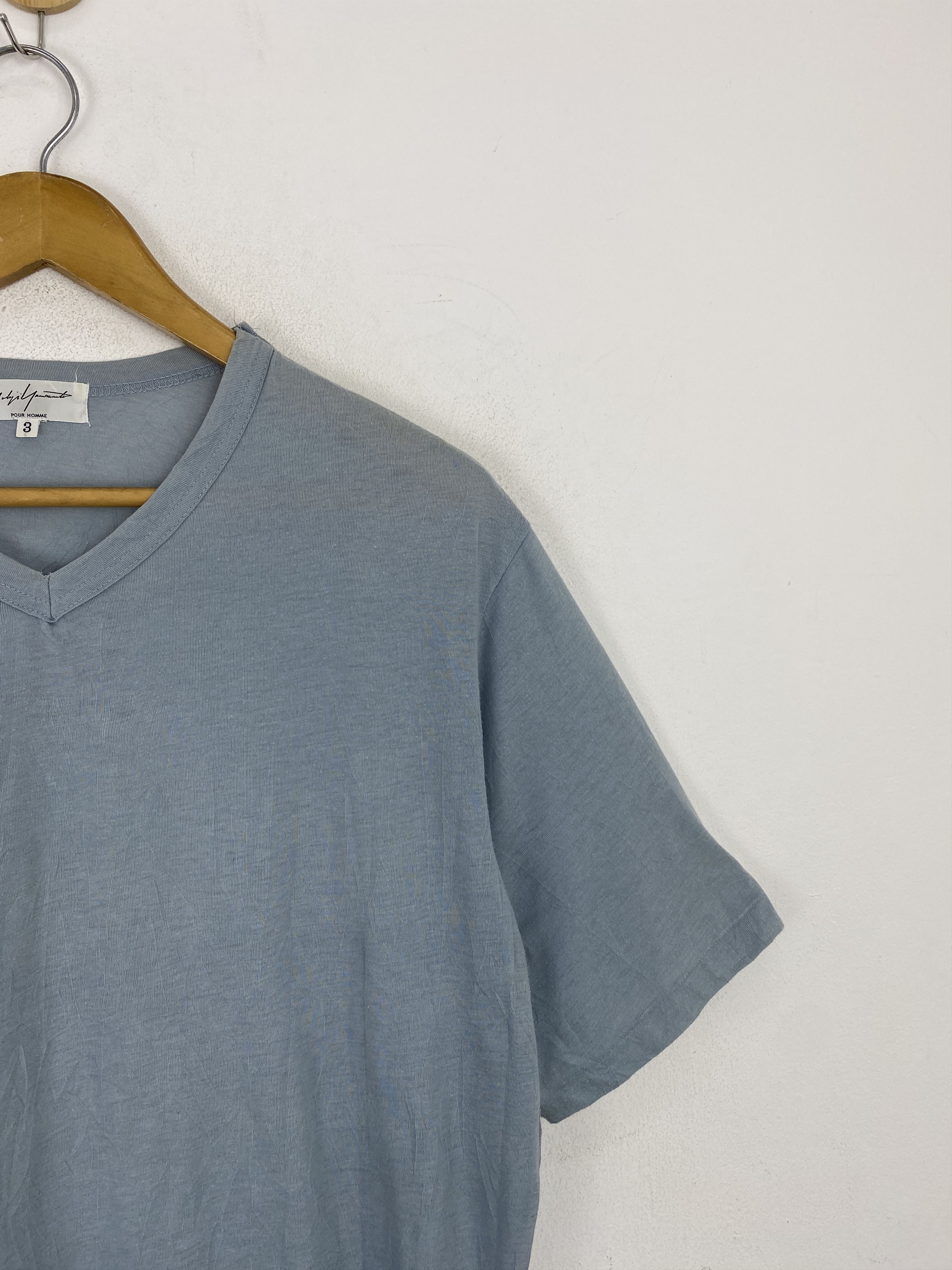 Designer Vintage Yohji Yamamoto Plain Made In Japan Tee Shirt TA0631 Size US L / EU 52-54 / 3 - 8 Thumbnail
