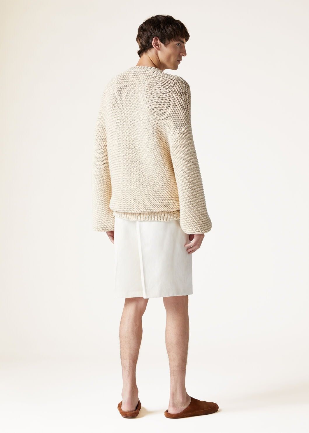 Loro Piana o1w1db10125 FAO0537 Hida Crewneck Sweater in Cream Size US M / EU 48-50 / 2 - 3 Thumbnail