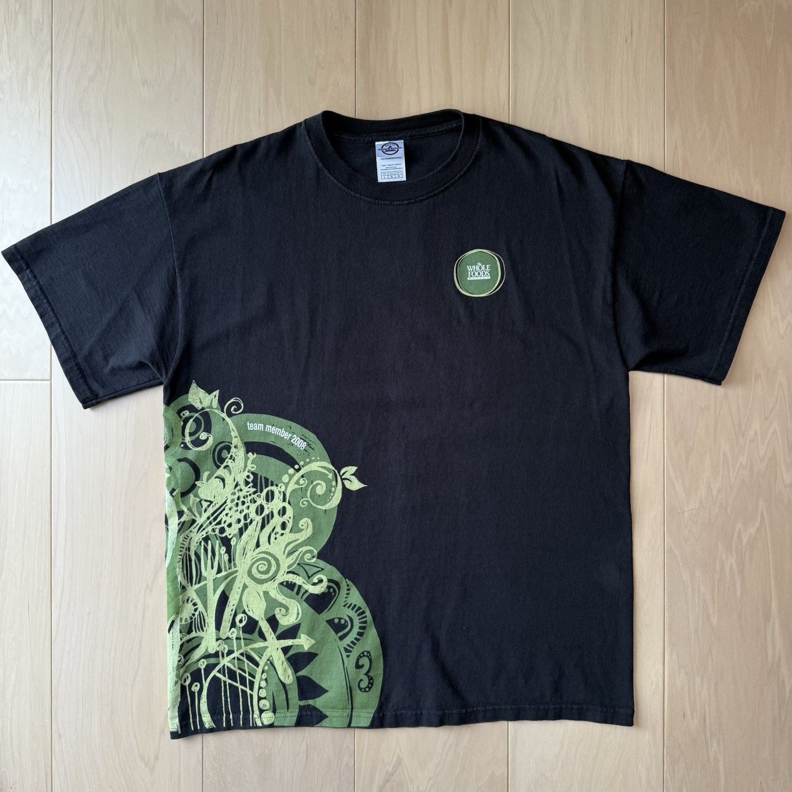 Vintage Vintage Whole Foods Team Member Shirt Large Black Y2K Size US L / EU 52-54 / 3 - 2 Thumbnail