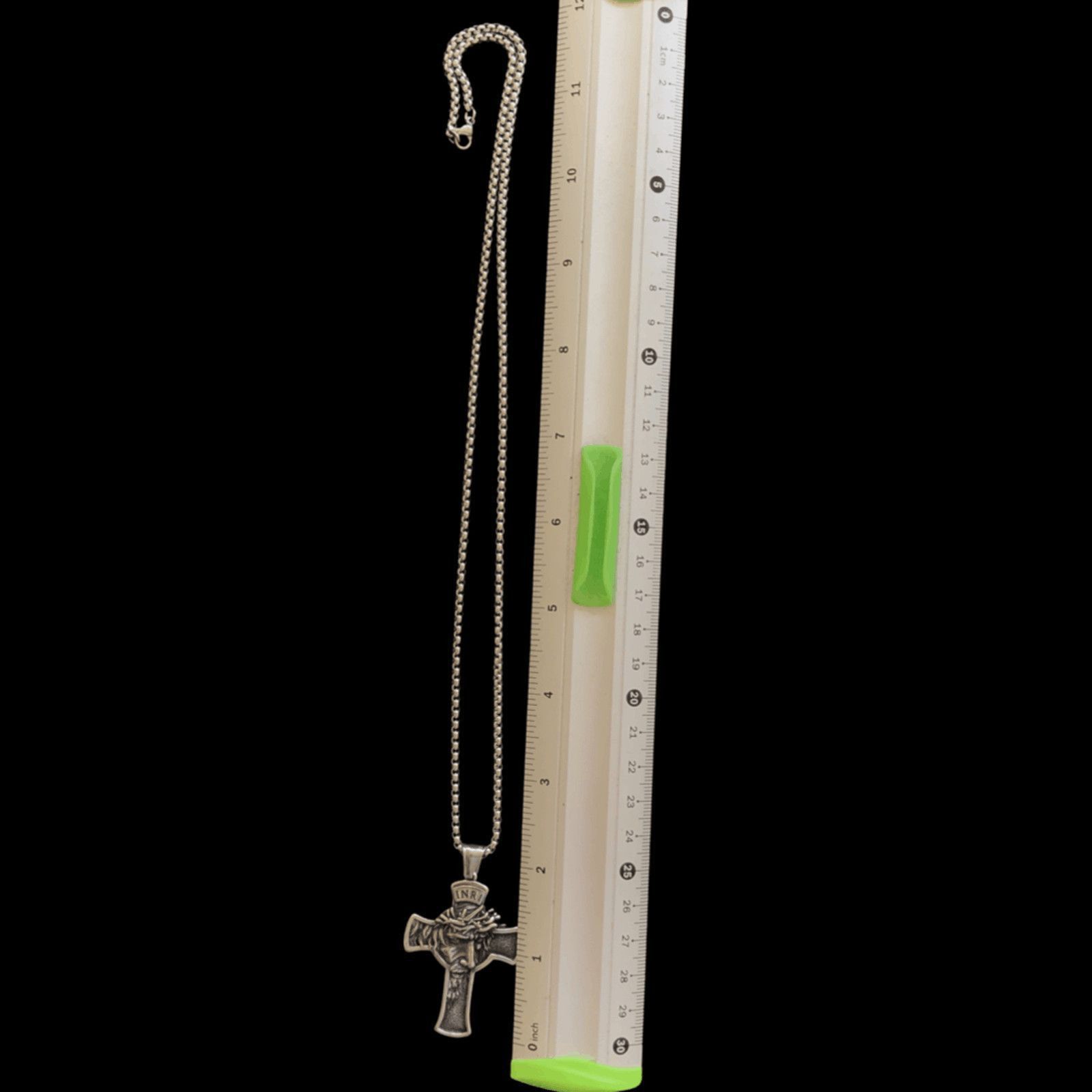 Jewelry Cross Pendant Necklace Jesus Chain Size ONE SIZE - 6 Thumbnail