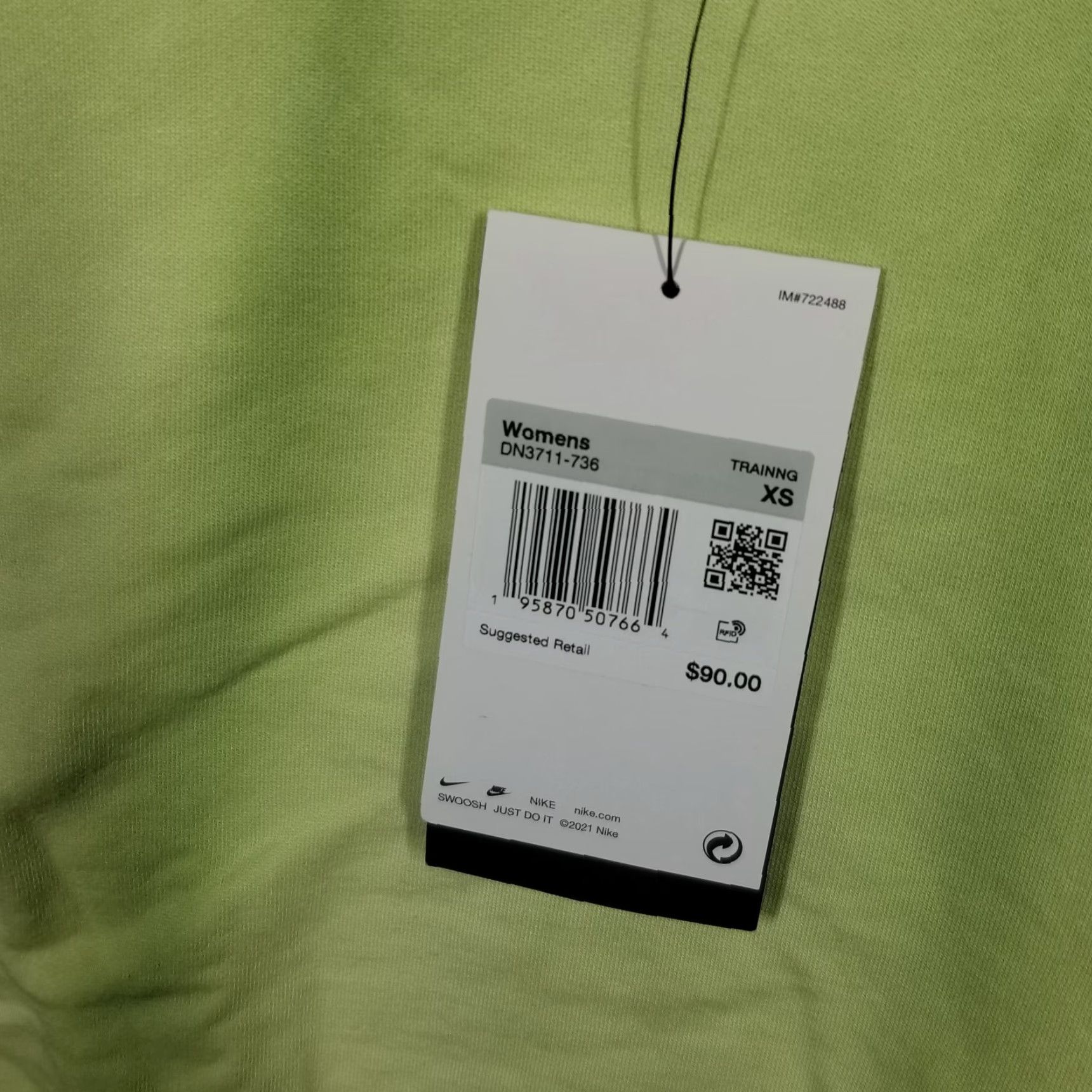 Nike Nike Fleece Hoodie Womens XS Pullover Outdoor Hooded Regular - Lemon Twist Yellow, Nike DN3711-736, 90s? Size XS / US 0-2 / IT 36-38 - 2 Thumbnail