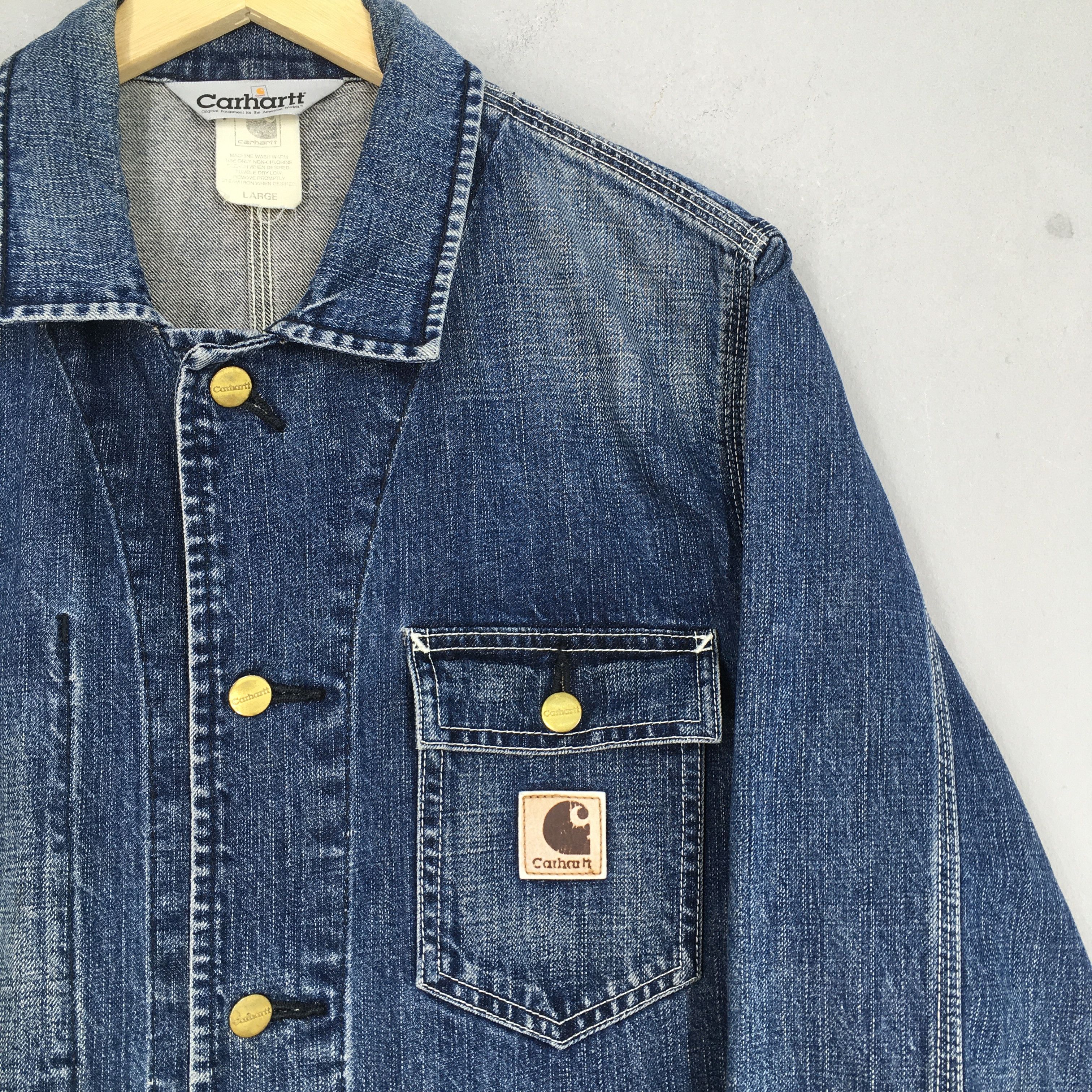 Carhartt Vintage 90's Carhartt Denim Chore Workwear Jacket Large Size US L / EU 52-54 / 3 - 2 Thumbnail