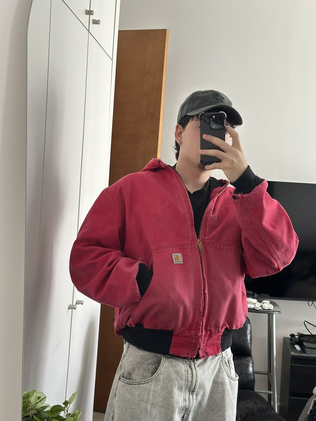 Carhartt Rare Carhartt Duck Active Jacket 90s – Red [Made in USA] Size US L / EU 52-54 / 3 - 4 Thumbnail