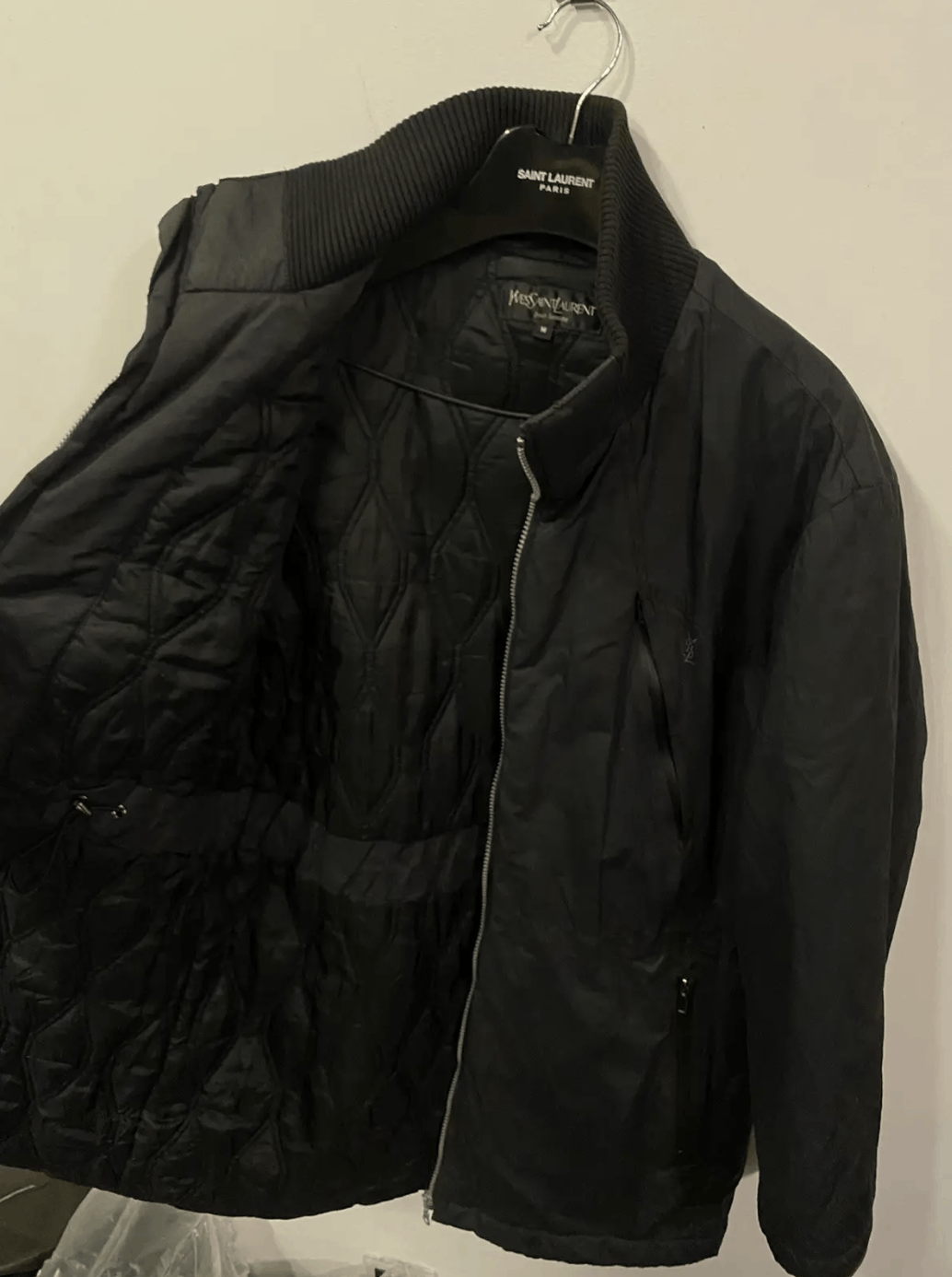Vintage × Yves Saint Laurent Warm YSL Jacket Black Long Saint Laurent Parka Bomber winter Size US M / EU 48-50 / 2 - 2 Thumbnail