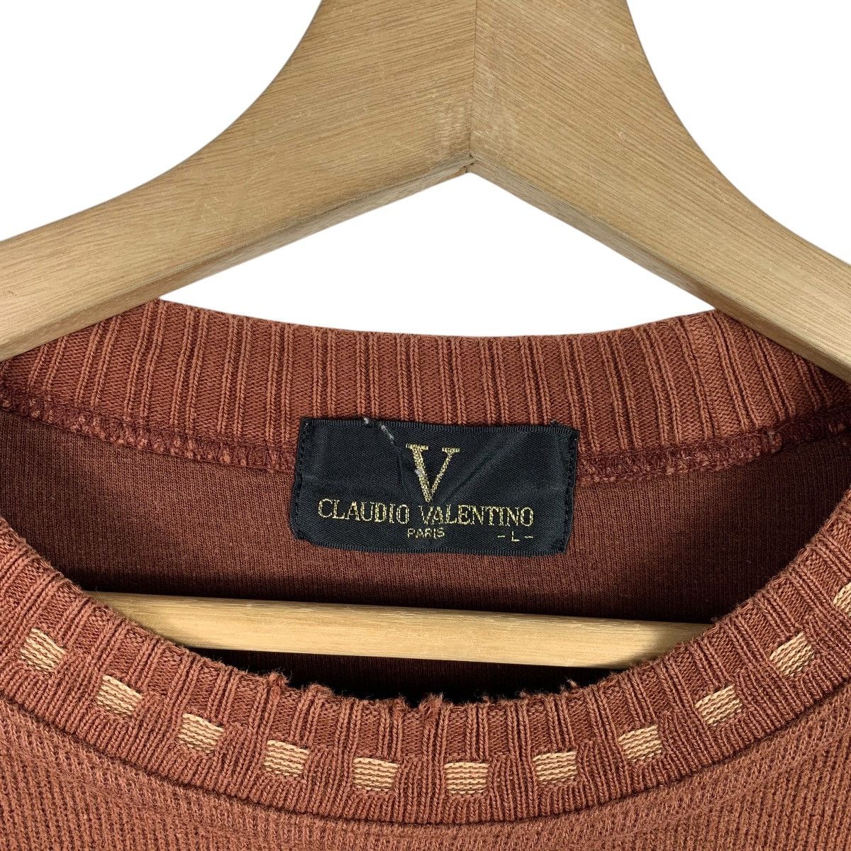 Vintage CLAUDIO VALENTINO Paris Center Logo Embroidered Sweatshirt Size US S / EU 44-46 / 1 - 5 Thumbnail