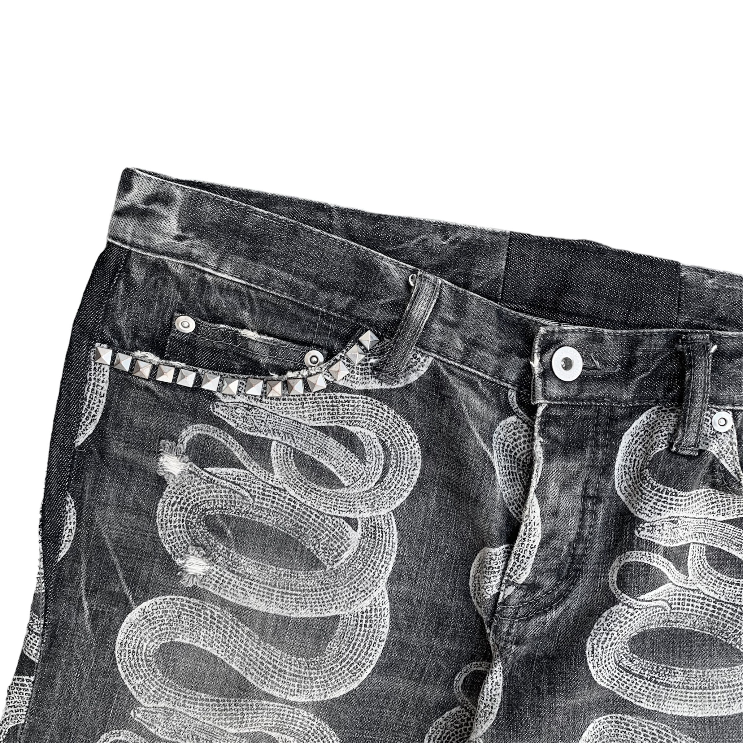 Hysteric Glamour OG Snake print studded jeans Size US 32 / EU 48 - 2 Thumbnail