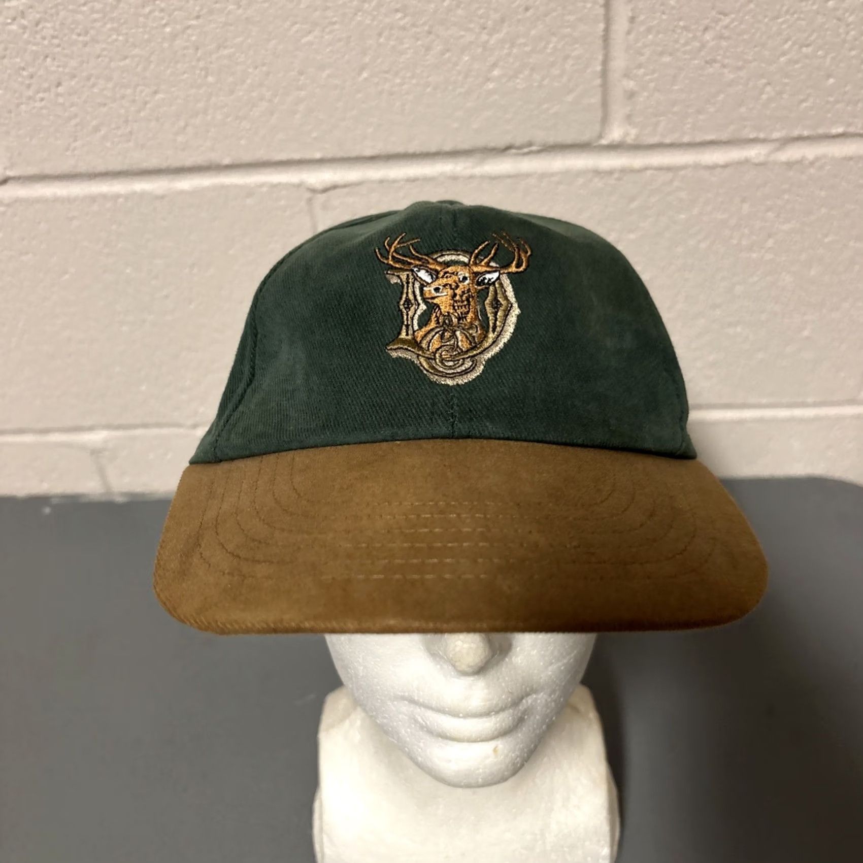 John Deere VINTAGE John Deere Snapback Baseball Cap Hat Two Tone Green Embroidered Buck Size ONE SIZE - 3 Thumbnail