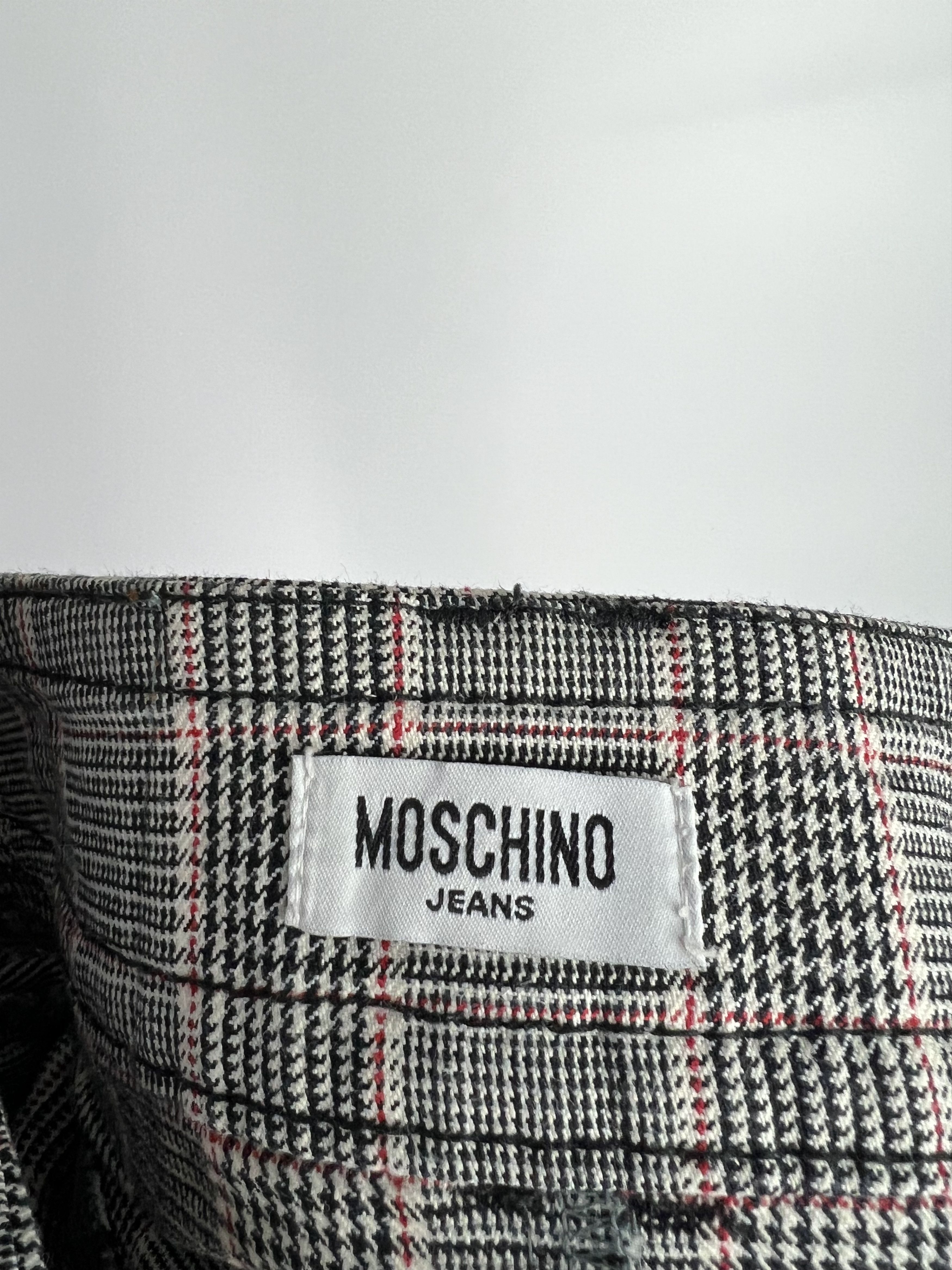 Moschino × Vintage Rare VTG Moschino Jeans Donna Check Mini Skirt US8 IT42 Size 28" / US 6 / IT 42 - 11 Thumbnail
