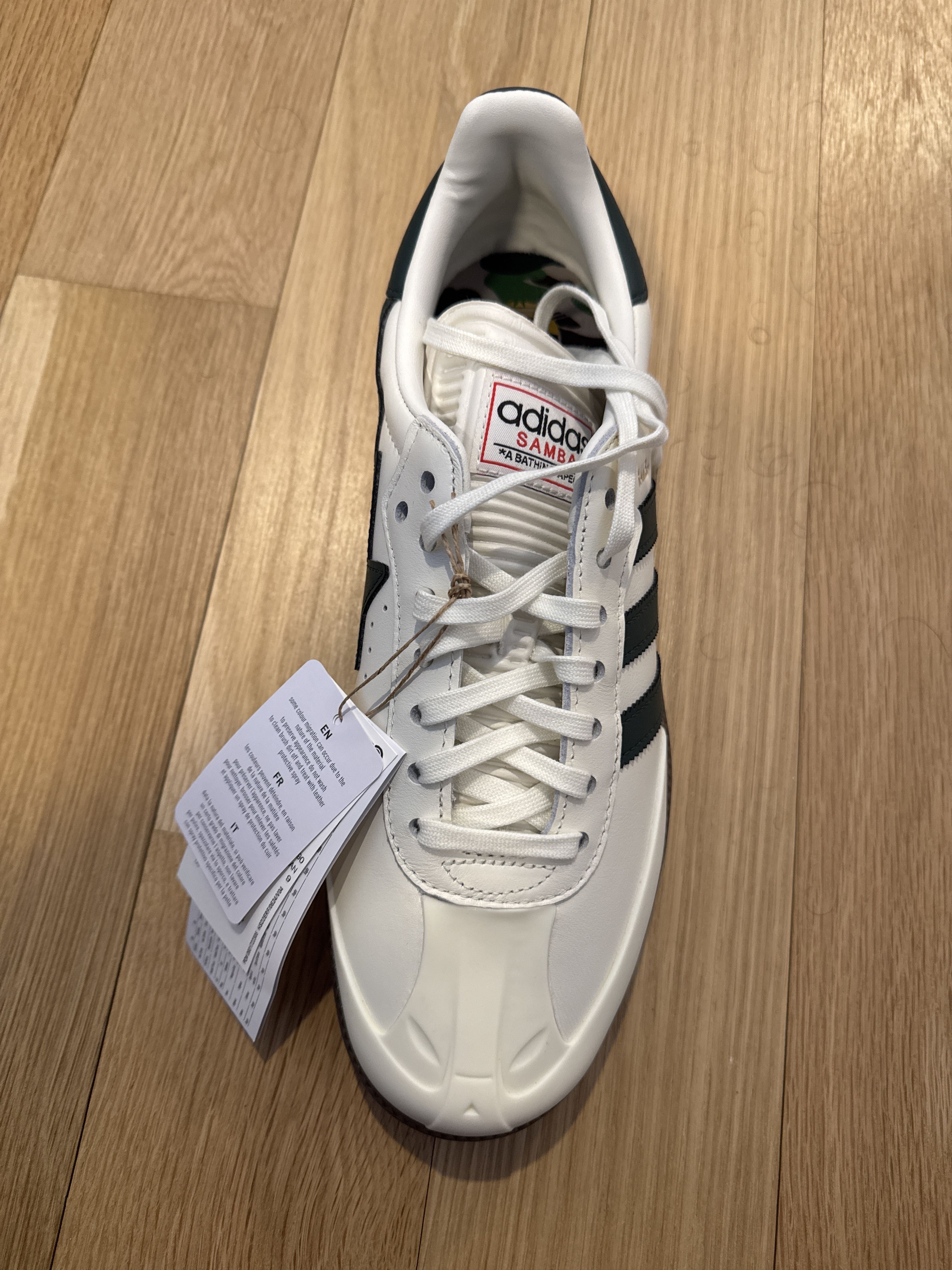 Adidas × Bape 2026 Adidas X Bape Samba White and Green Colorway Size US 9.5 / EU 42-43 - 2 Thumbnail