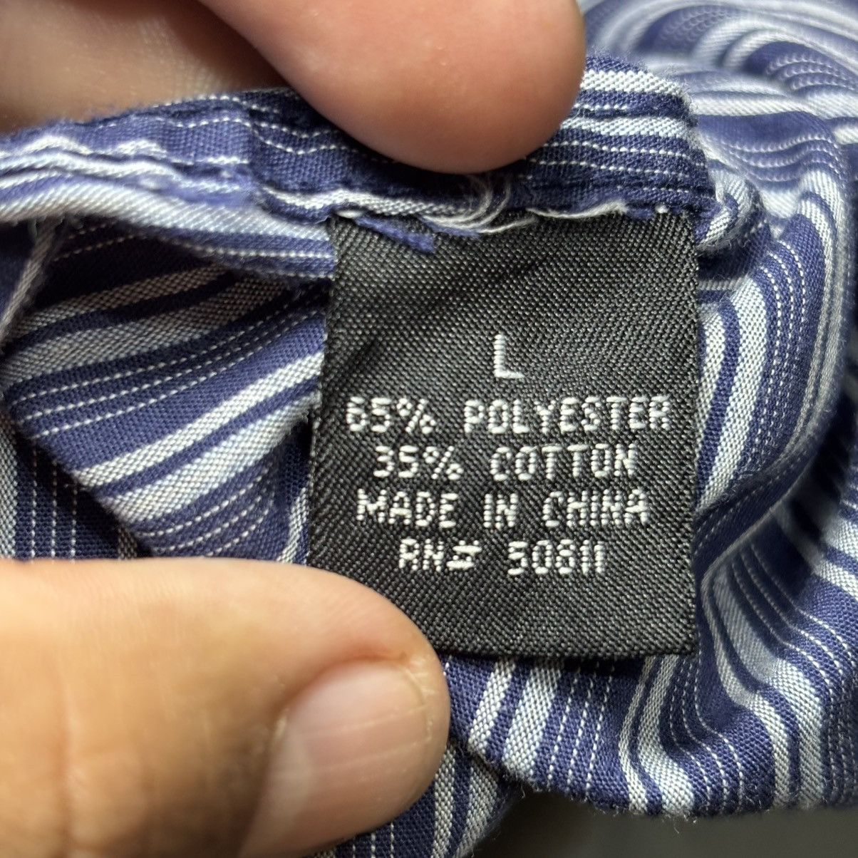 Anchor Blue Vintage Anchor Blue men’s stripped sz Large button up Y2K Size US L / EU 52-54 / 3 - 9 Thumbnail