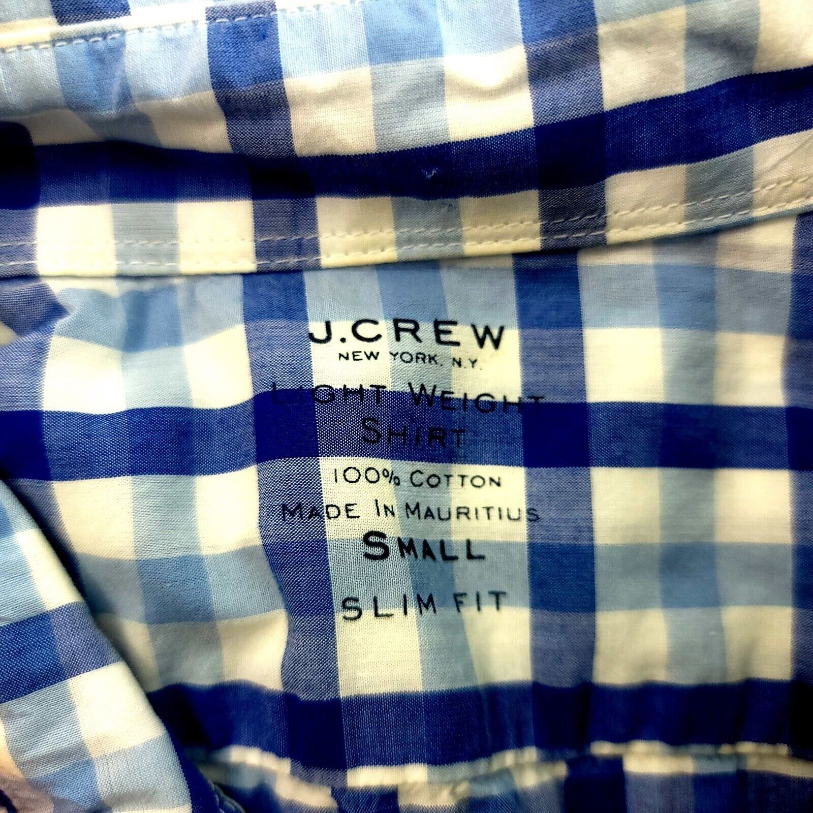 J.Crew J Crew Blue White Plaid Light Weight Cotton Slim Fit Small B Size US S / EU 44-46 / 1 - 7 Thumbnail