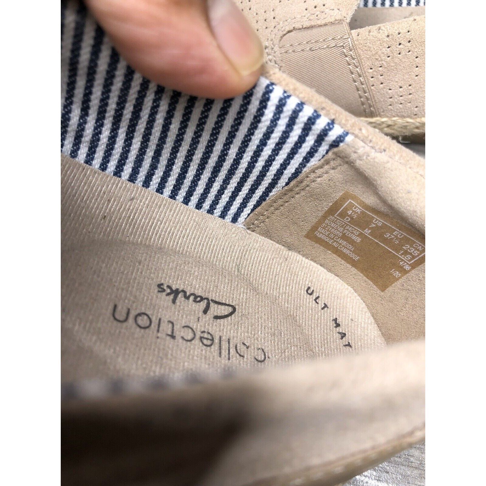 Clarks Clarks Danelly Sky Blush Pink Suede Perforated Espadrilles S Size US 7 / IT 37 - 9 Thumbnail