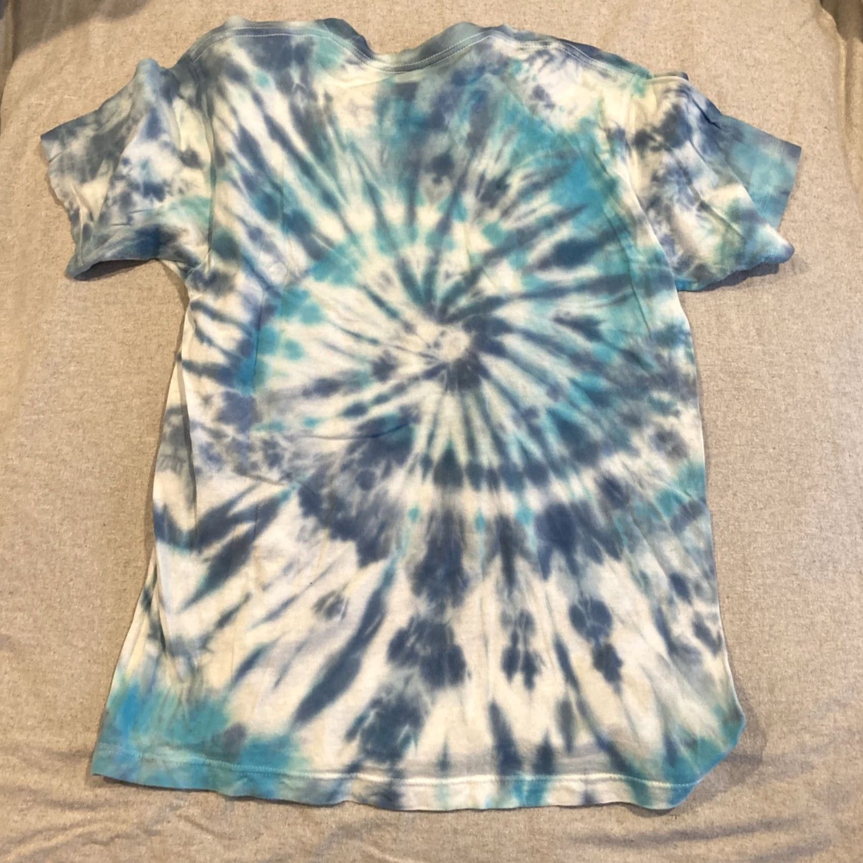 Tultex PANIC! AT THE DISCO VEGAS LIGHTS Custom Blue Tie Dye T Shirt Size L Blue Men Short Sleeve Tultex Regular Fits Vegas Theme Mens Diagram Size US L / EU 52-54 / 3 - 4 Thumbnail