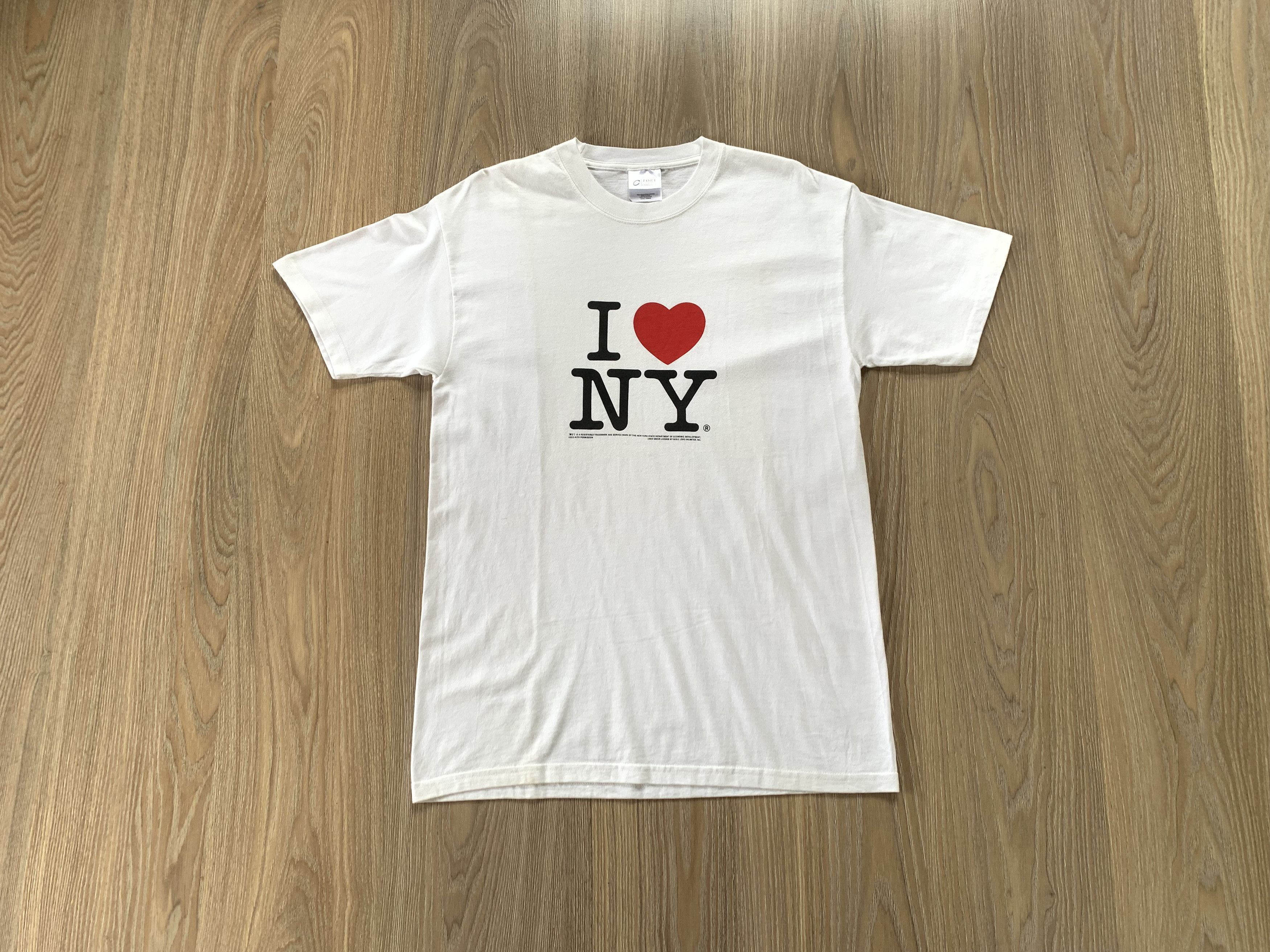 I Love NY × Vintage Vintage I love New York White Big Logo T-Shirt Size US M / EU 48-50 / 2 - 11 Thumbnail