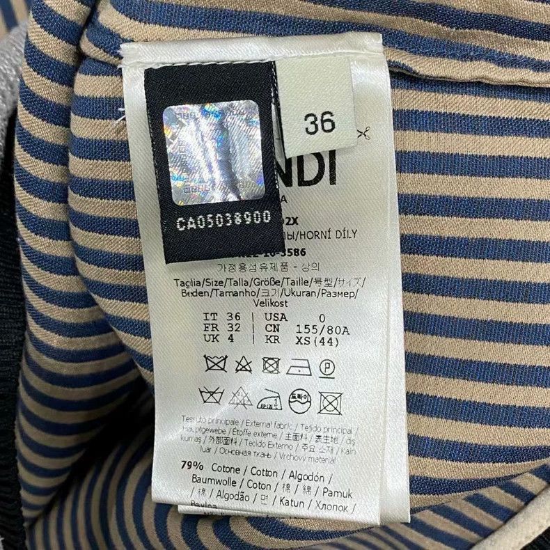 Fendi Fendi Striped Logo Sweatshirt Size US M / EU 48-50 / 2 - 4 Thumbnail