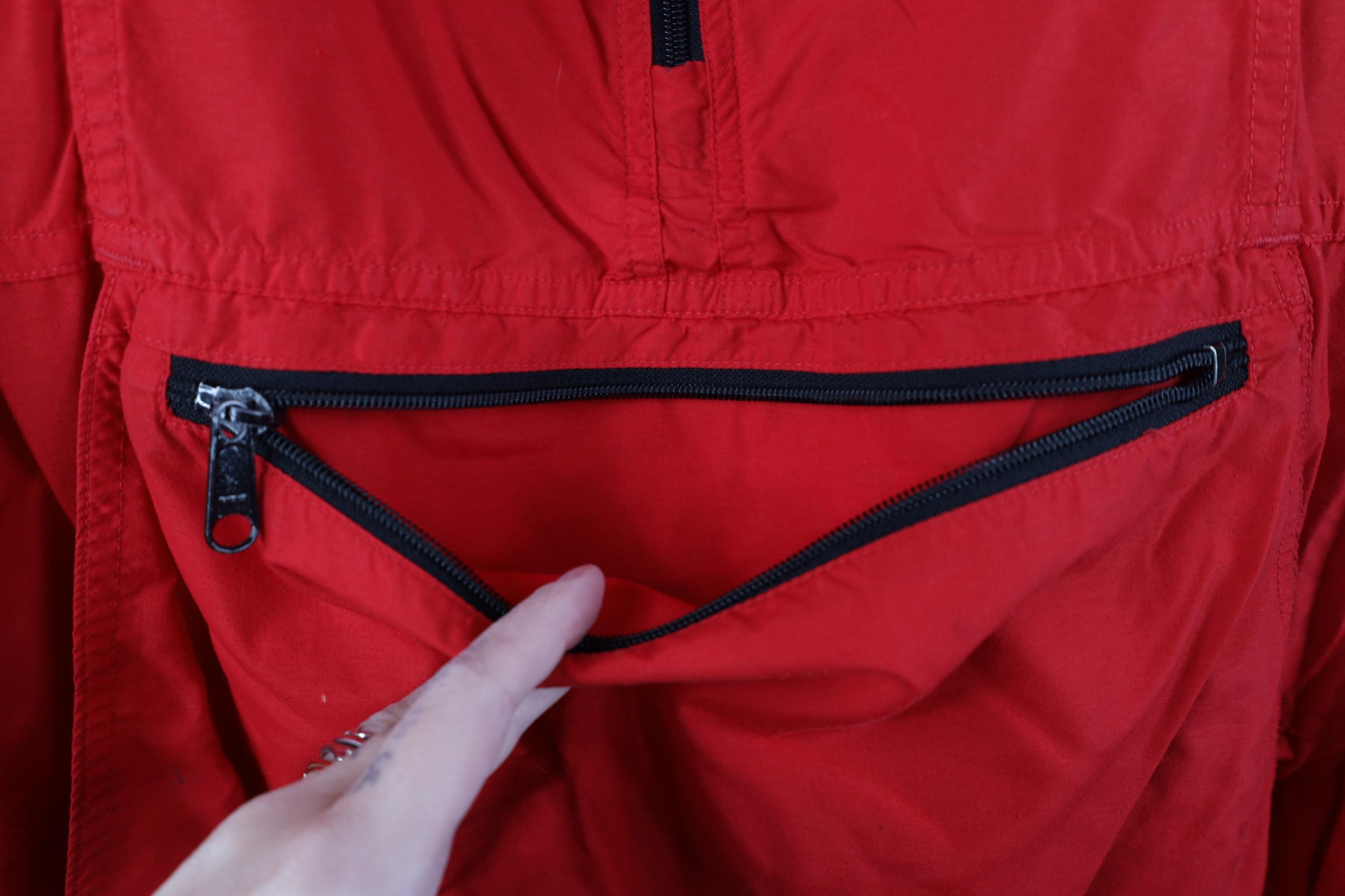 L.L. Bean Vintage 90s LL Bean Hooded Anorak Windbreaker Jacket Red USA Size US XXL / EU 58 / 5 - 7 Thumbnail