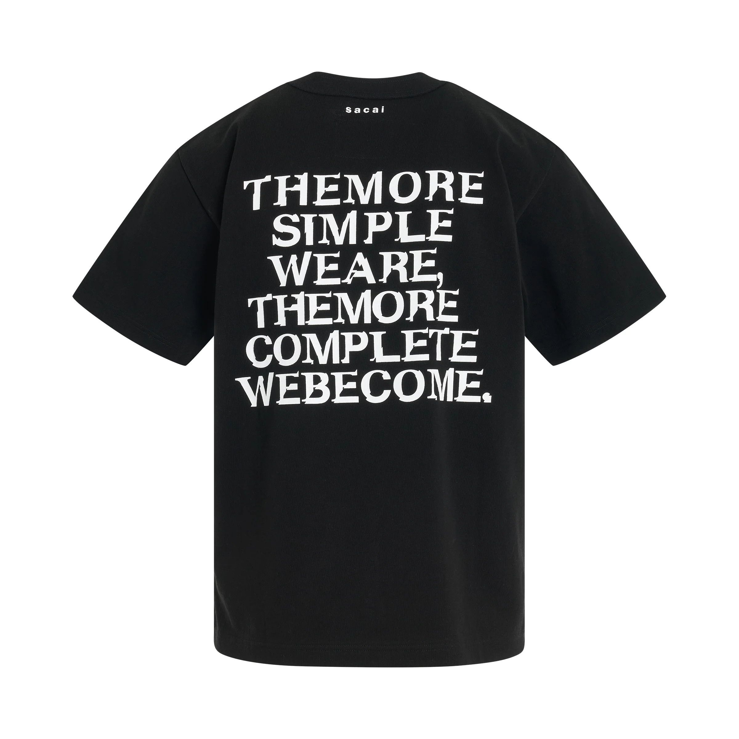 Sacai o1mris0824 Print T-Shirt in Black Size US M / EU 48-50 / 2 - 4 Thumbnail