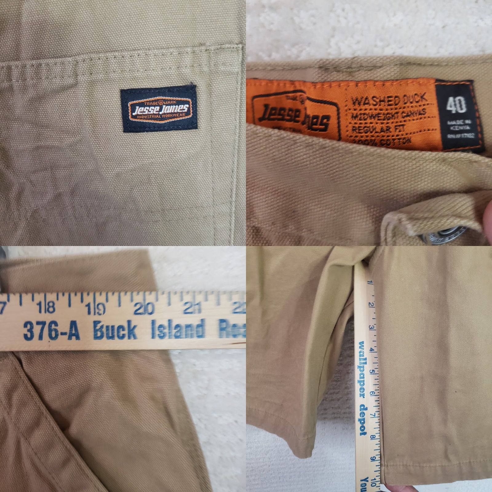 Vintage Jesse James Workwear Shorts Men's Regular Fit Brown Canvas Cargo Pocket 40x10 Workwear Size US 40 / EU 56 - 9 Thumbnail