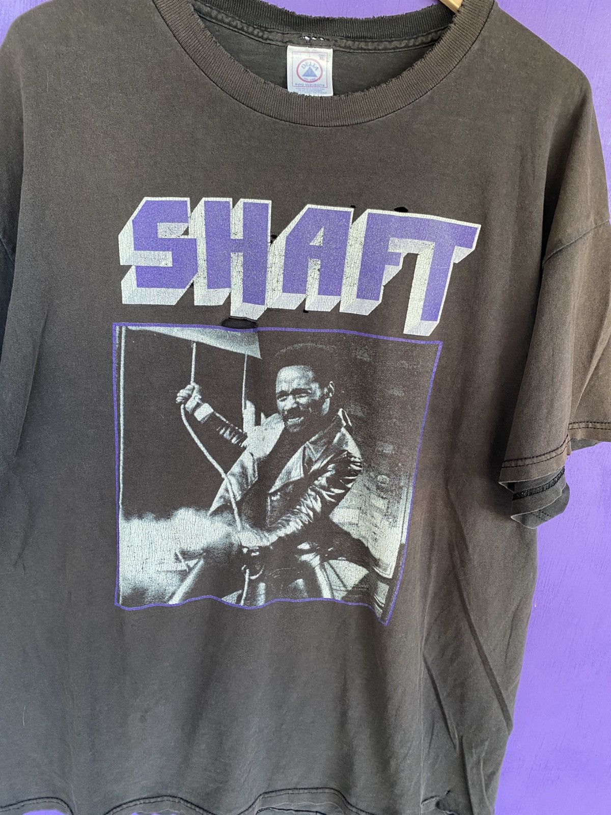 Other Vintage 90s SHAFT faded movie promo t-shirt Size US XL / EU 56 / 4 - 3 Thumbnail