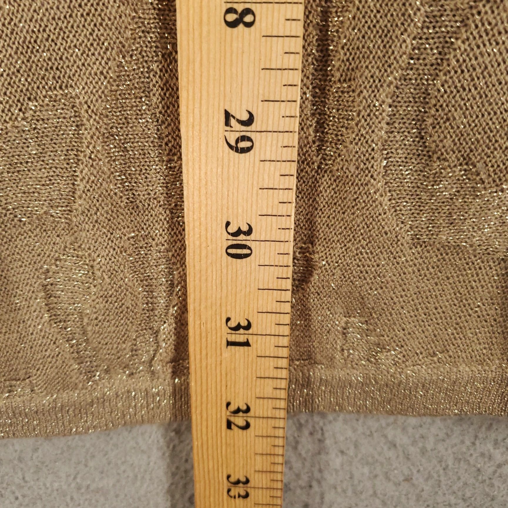 Vintage Chicos Sweater Womens L Gold Sparkle Shimmer Textured Scrunched Travel Casual Knit Pullover Round Neck Long Sleeve Classic Designer Metal 2 Size L / US 10 / IT 46 - 3 Thumbnail