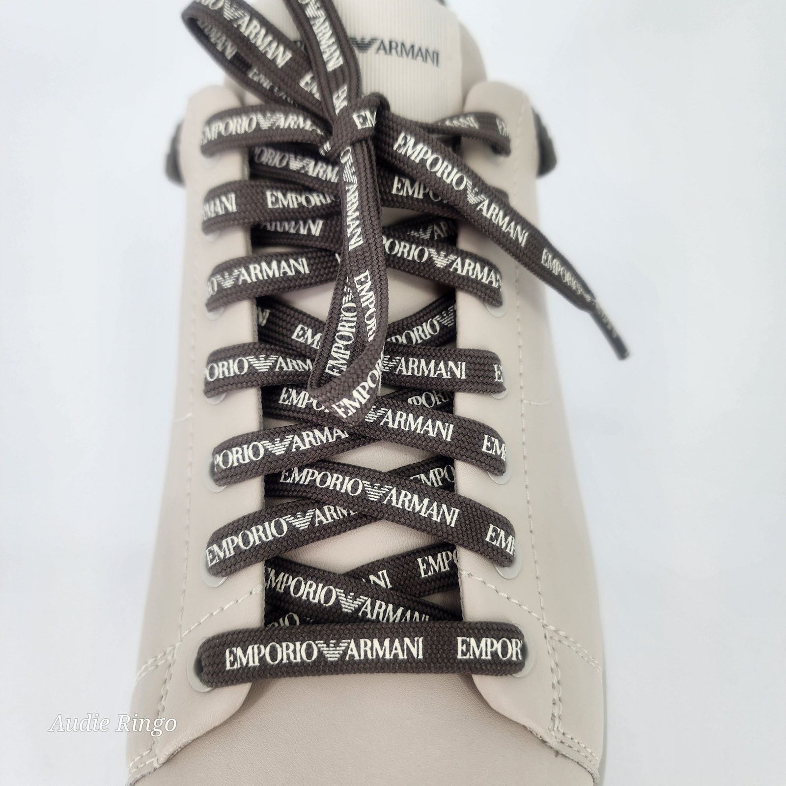 Emporio Armani Emporio Armani Beige Leather Low-Top Sneakers 41 Size US 8 / EU 41 - 10 Thumbnail