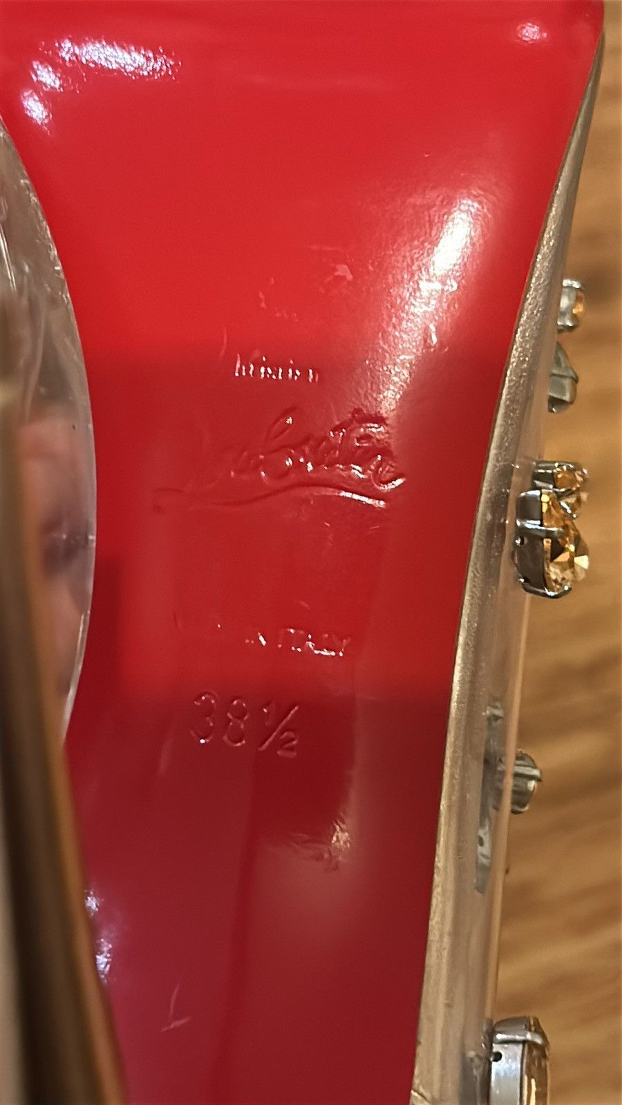 Christian Louboutin Christian Louboutin Degraqueen Clear Pointed Toe Pump Size US 8.5 / IT 38.5 - 12 Thumbnail