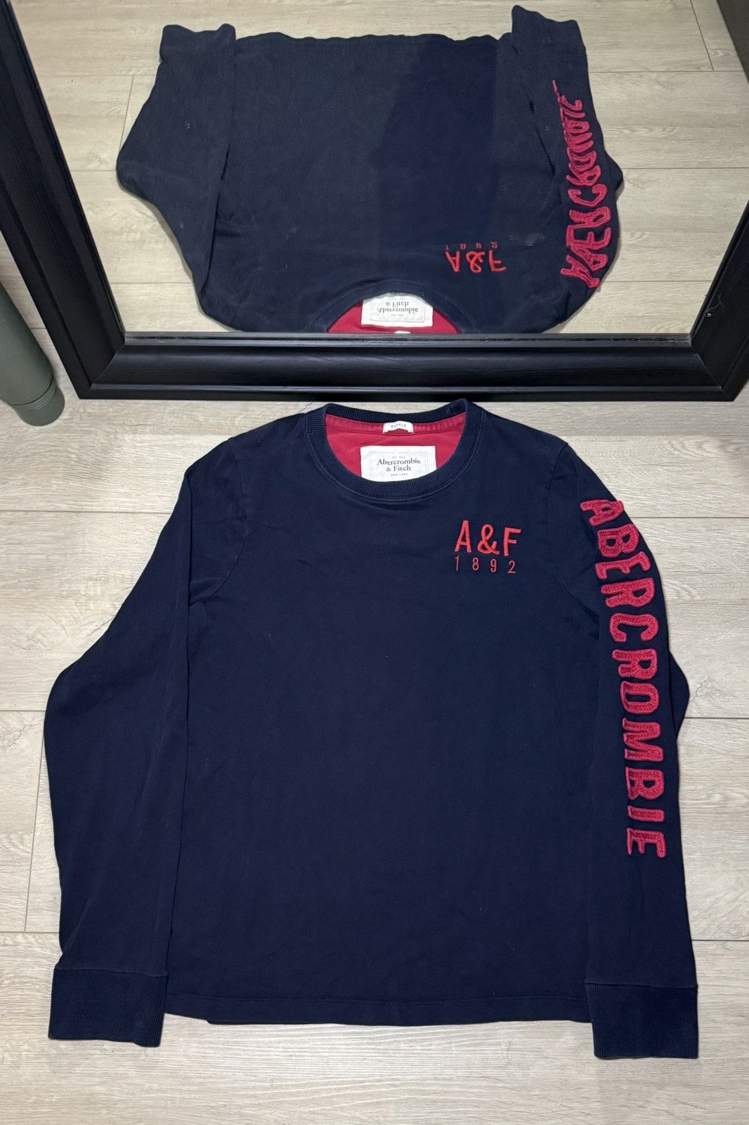 Abercrombie & Fitch Y2K 2000s Abercrombie & Fitch SpellOut Patch Long Sleeve Size US M / EU 48-50 / 2 - 1 Thumbnail