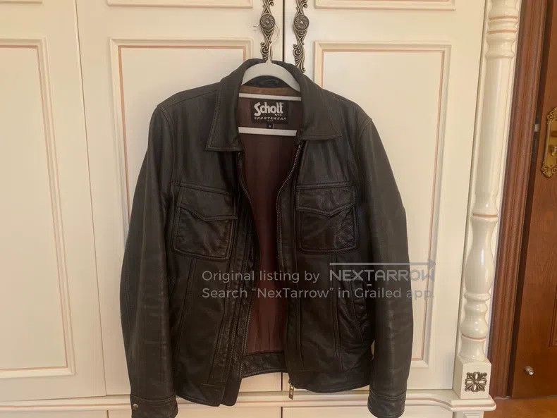 Schott Schott Vintage lapel leather jacket Size US M / EU 48-50 / 2 - 1 Thumbnail