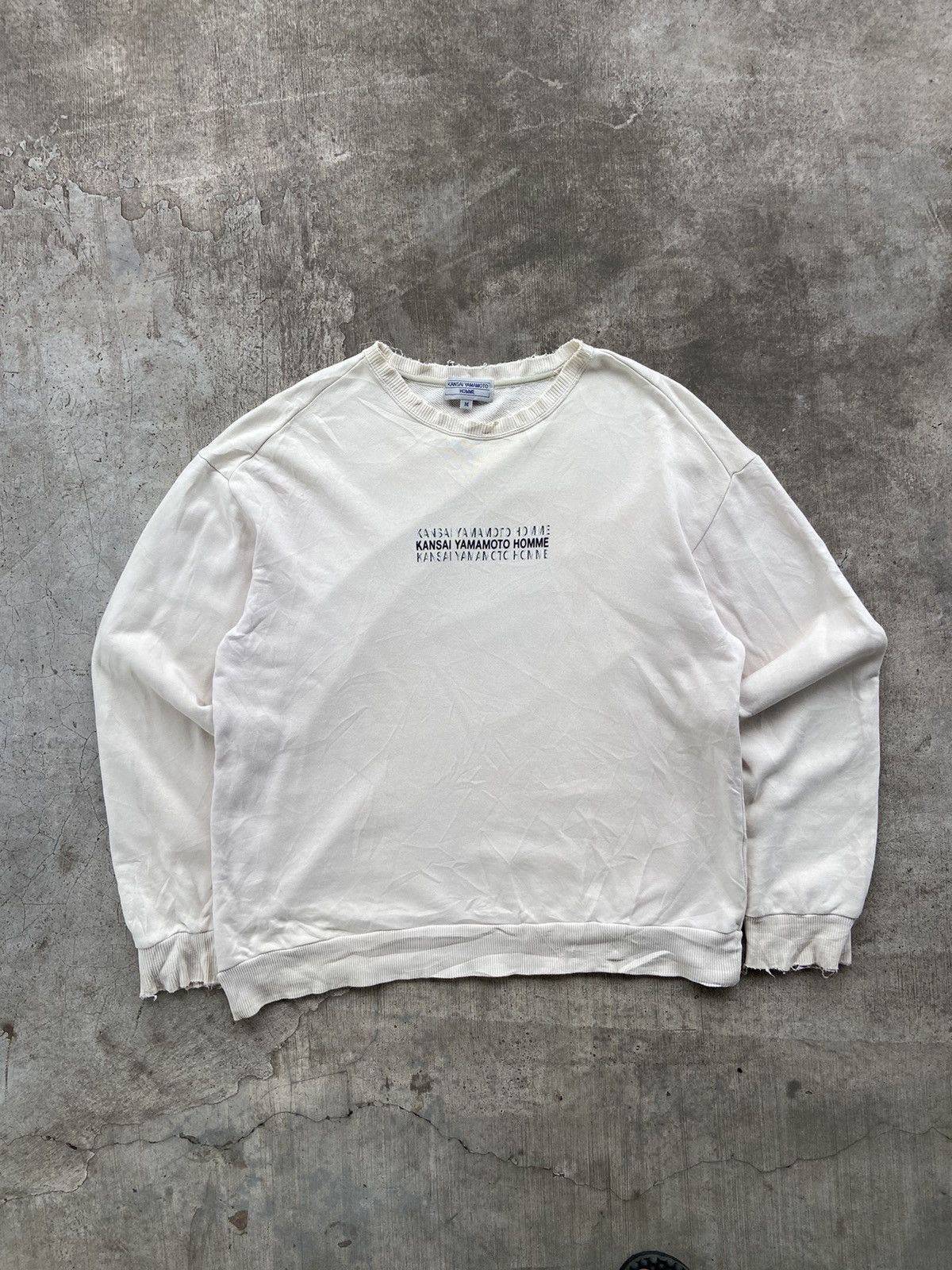 Kansai Yamamoto Vintage 1990’s Kansai Yamamoto Homme Center LogoSweatshirt Size US M / EU 48-50 / 2 - 1 Thumbnail
