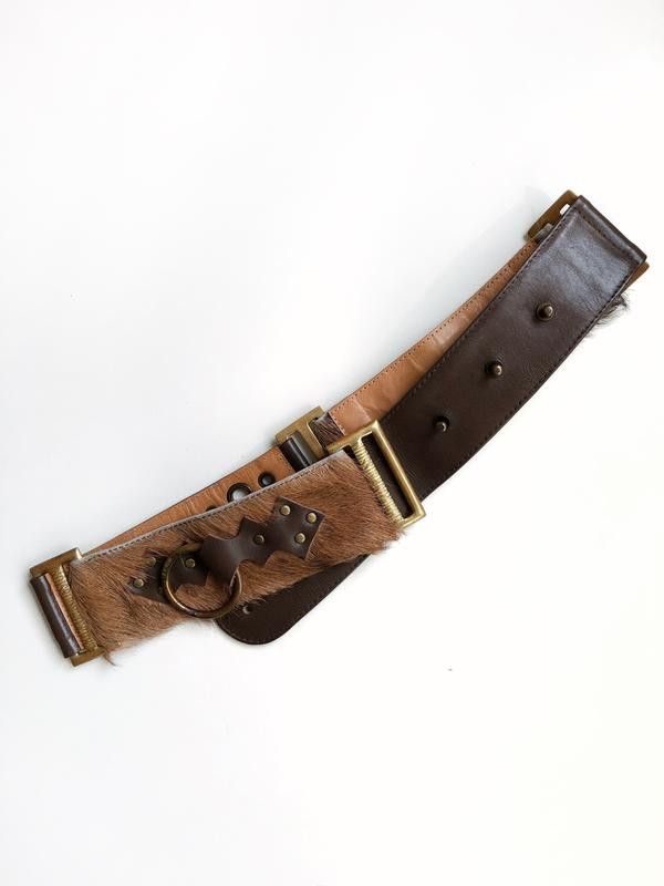 Beauty Beast y2k Chick On A Mission Fur & Leather Belt (S) Size ONE SIZE - 2 Thumbnail