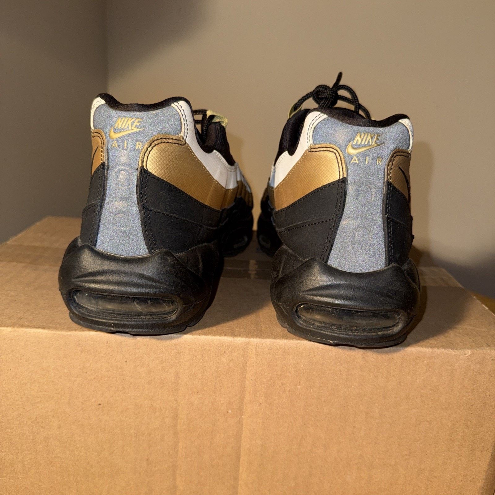Nike Size 13 - Nike Air Max 95 Premium Metallic Gold No Box Size US 13 / EU 46 - 6 Thumbnail