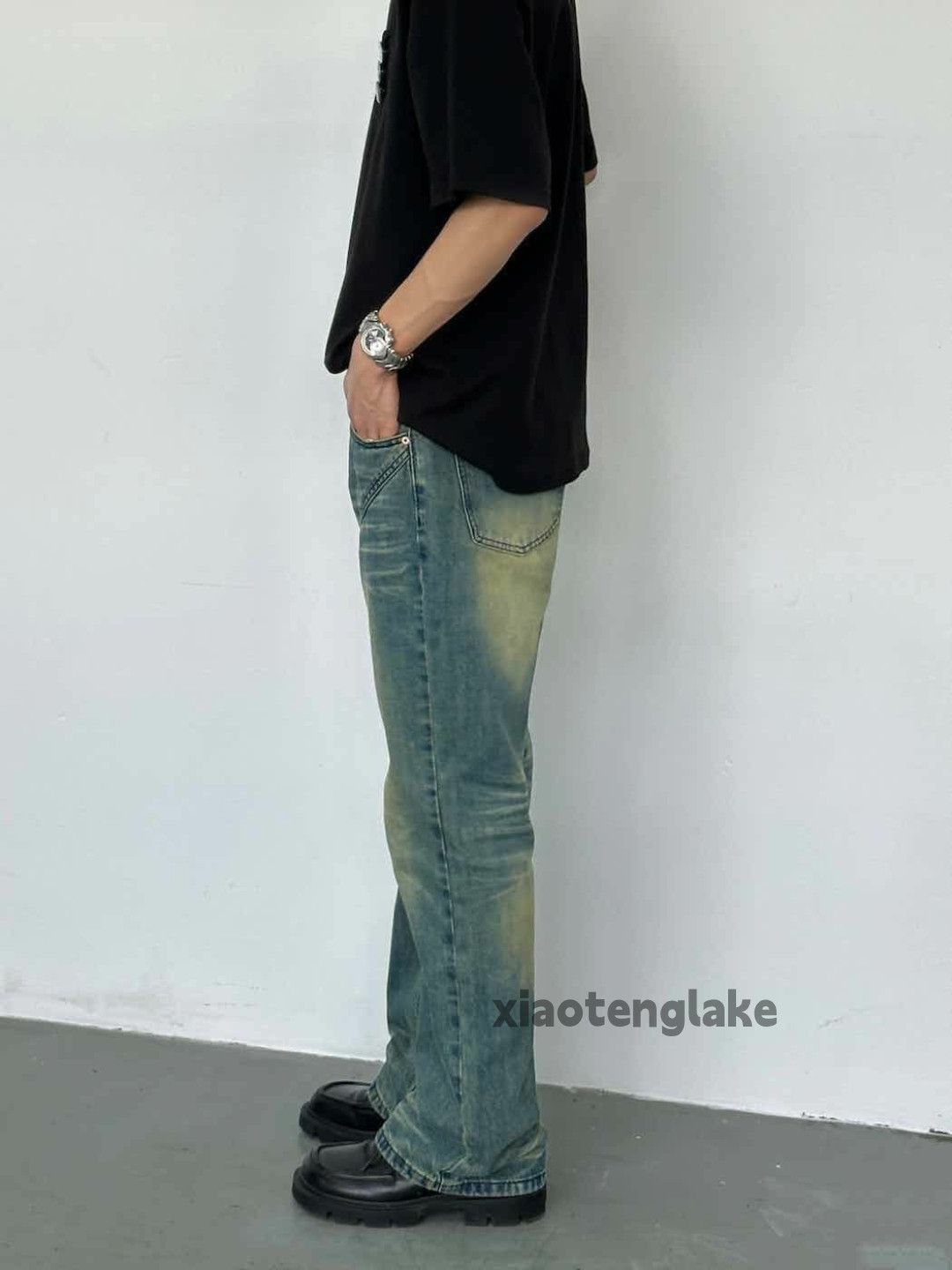 Jean × Vintage washed faded cleanfit yuppie bootcut grunge jeans Size US 32 / EU 48 - 3 Thumbnail