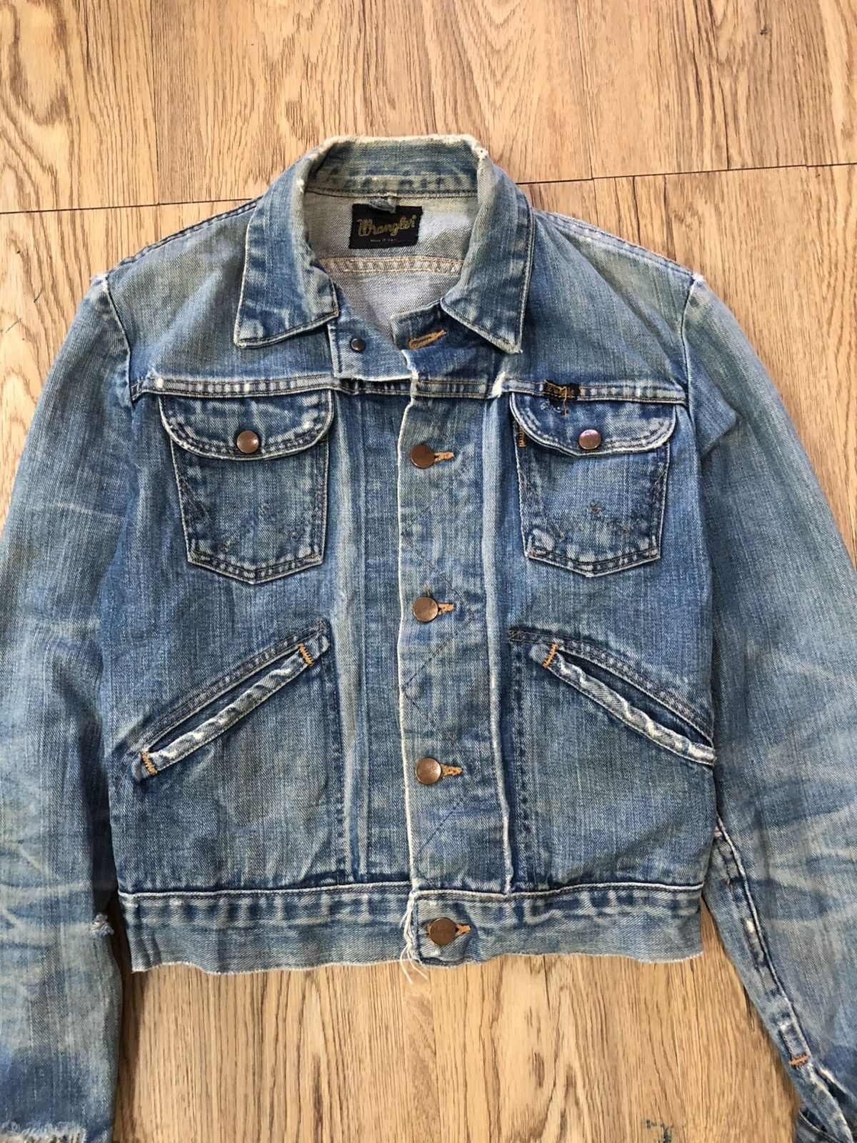 Vintage × Wrangler True vintage 70’s wrangler selvedge distressed denim Size US S / EU 44-46 / 1 - 11 Thumbnail
