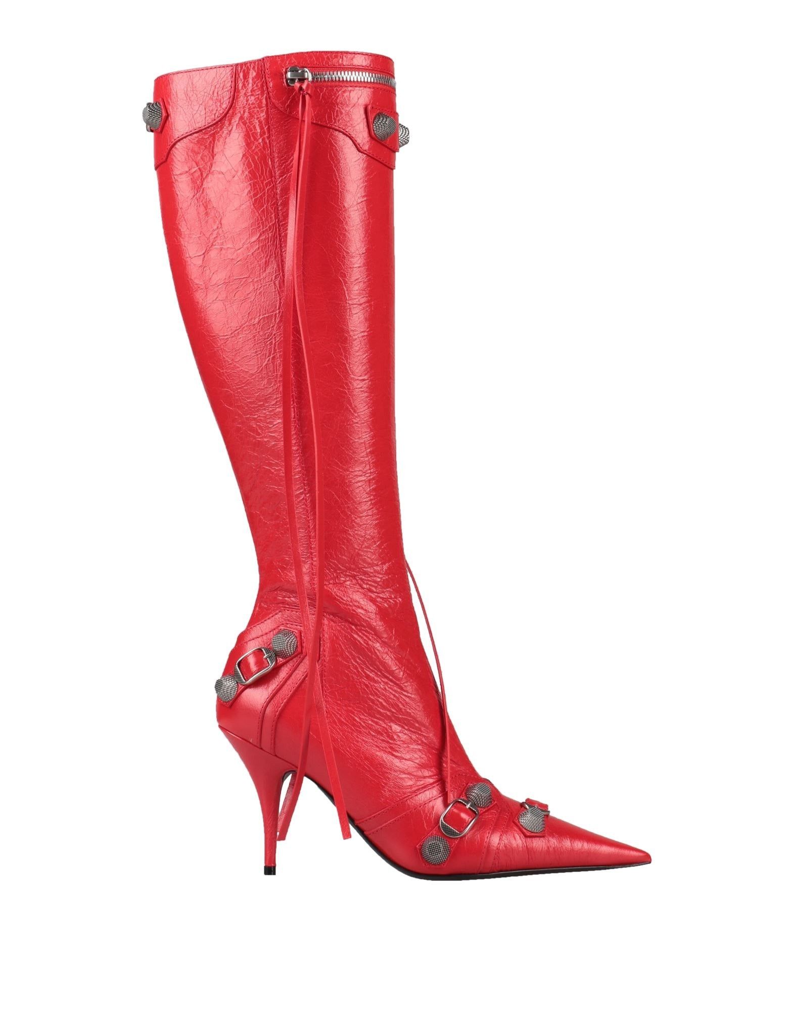 Balenciaga Cagole 90mm Leather Knee-High Boots in red Size US 11 / IT 41 - 1 Thumbnail