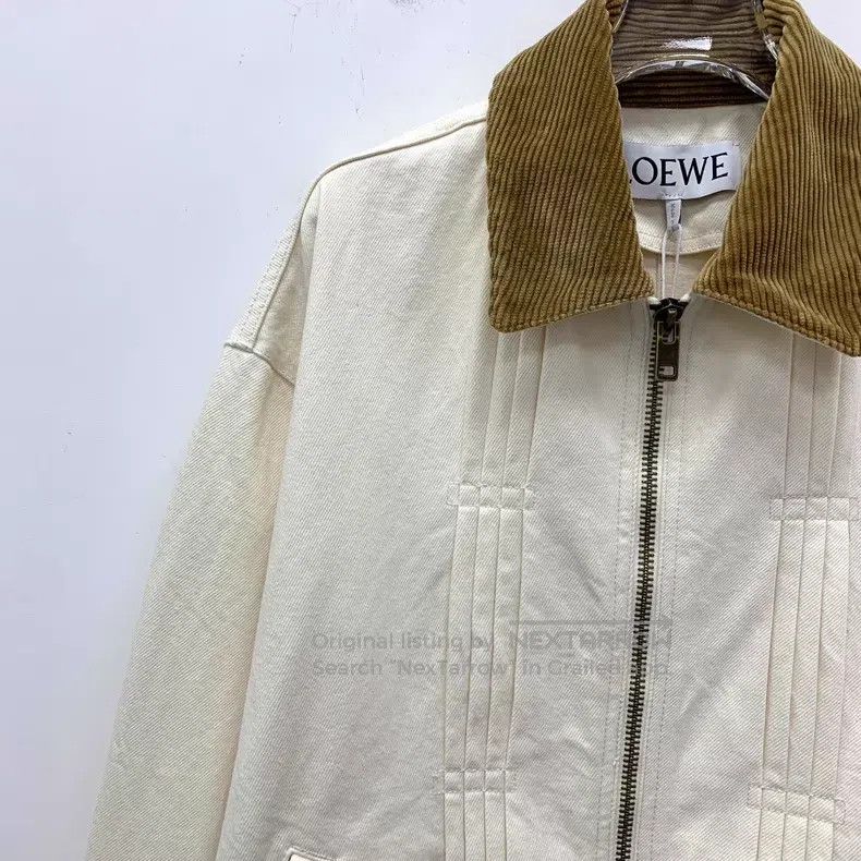Loewe Loewe White cotton collar zipper long sleeve jacket Size US M / EU 48-50 / 2 - 3 Thumbnail