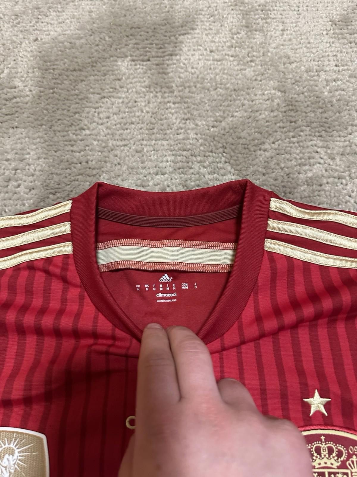 Adidas SPAIN 2014 2015 HOME FOOTBALL SHIRT SOCCER JERSEY ADIDAS M Size US M / EU 48-50 / 2 - 2 Thumbnail