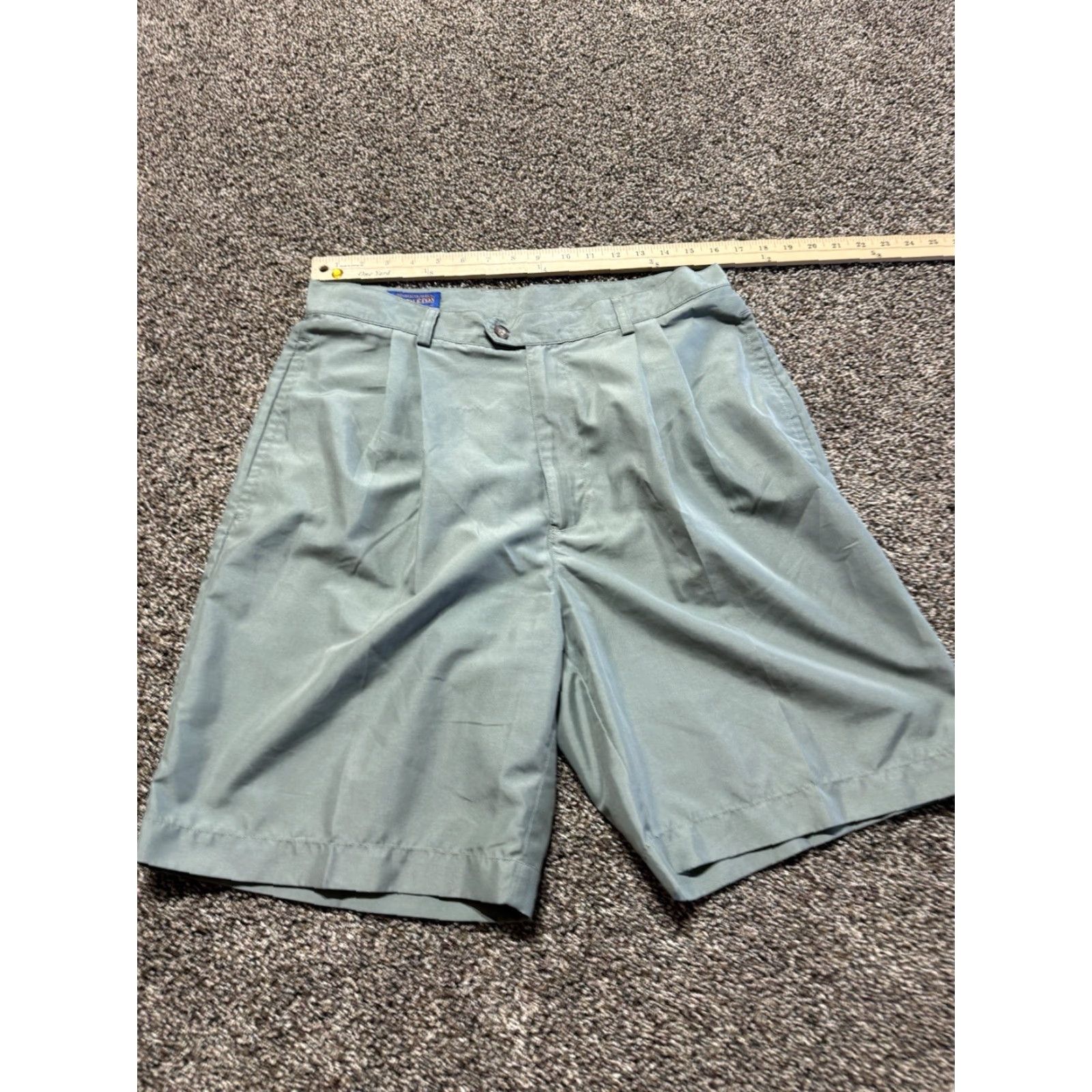 Pendleton Pendleton Mens Shorts Size 34 Pleated Green 9" Lightweight Polyester Chino FLaw Size US 34 / EU 50 - 6 Thumbnail