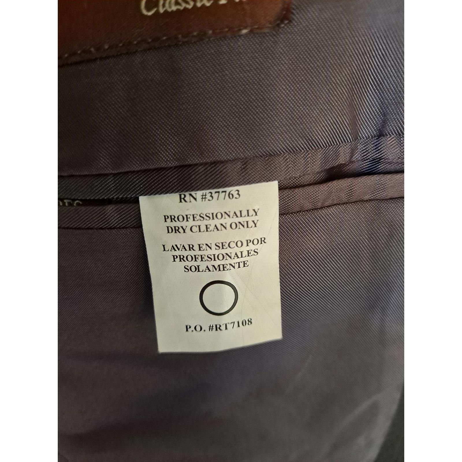 Perry Ellis Perry Ellis Gray Pinstripe 3 Button Blazer Size 40R Size 40R - 5 Thumbnail