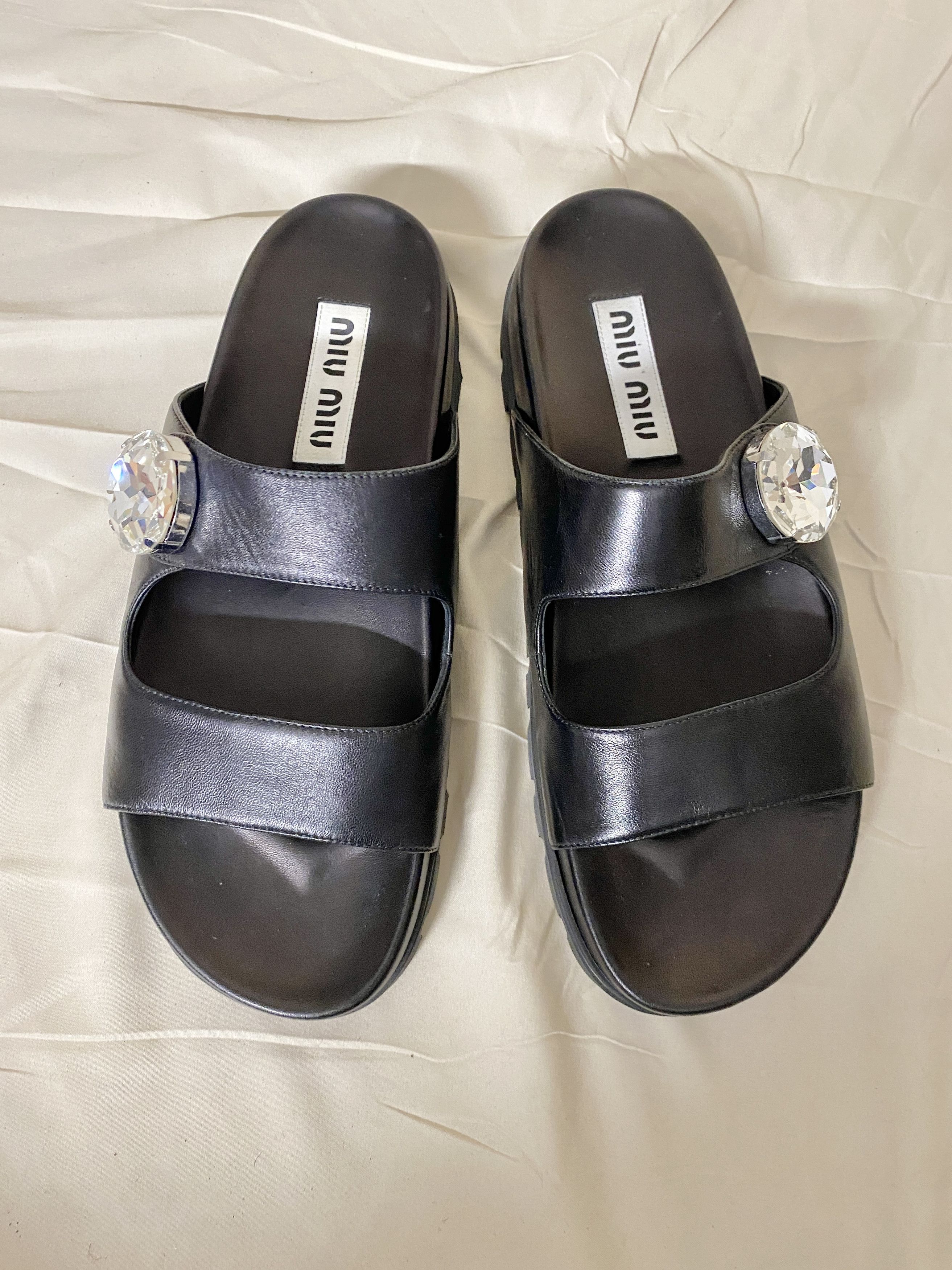 Miu Miu Miu Miu Crystal Sandals Size US 10 / IT 40 - 3 Thumbnail