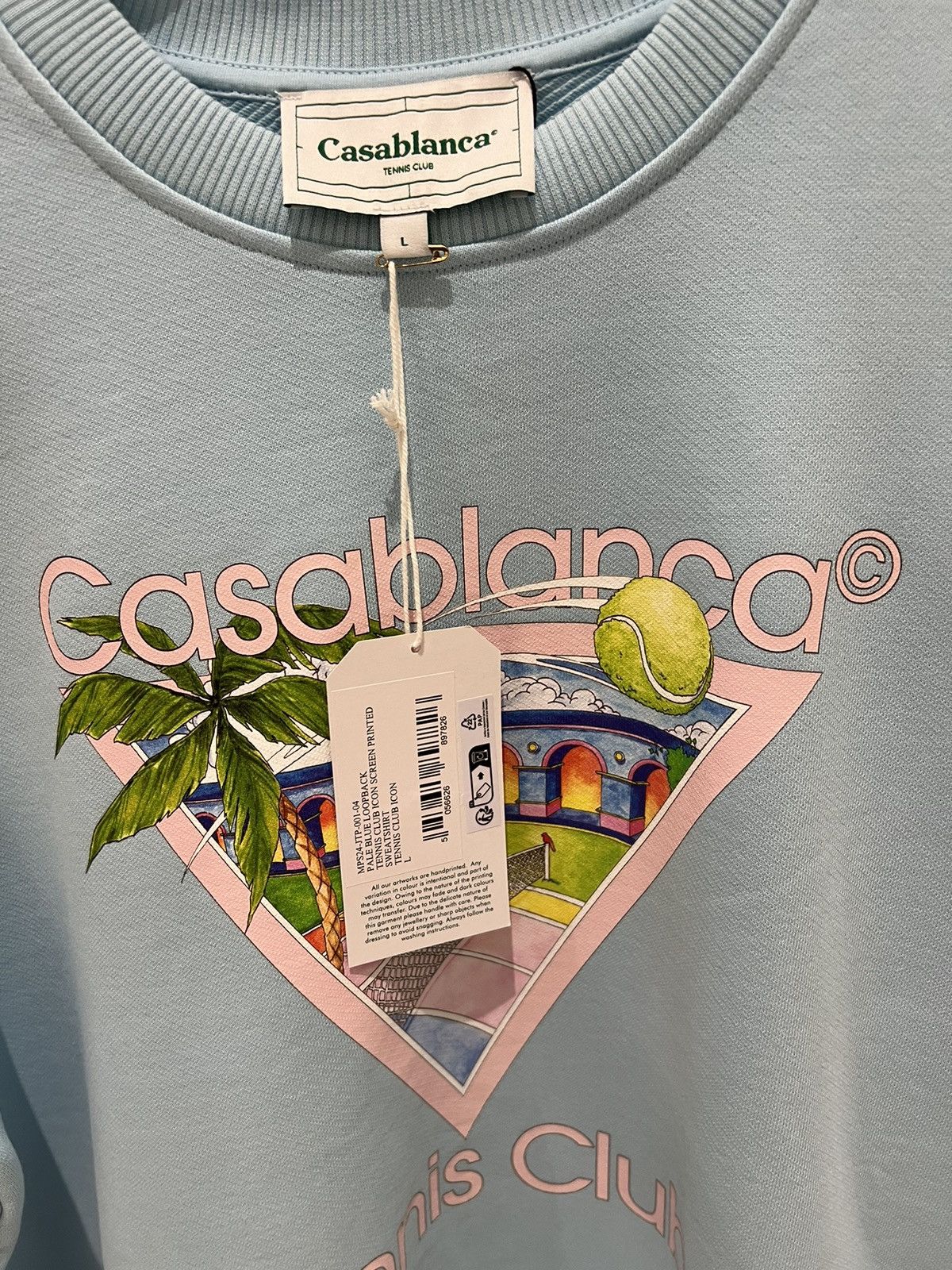 Casablanca Casablanca Tennis Club Icon Sweatshirt Light Blue Size L Size US L / EU 52-54 / 3 - 6 Thumbnail