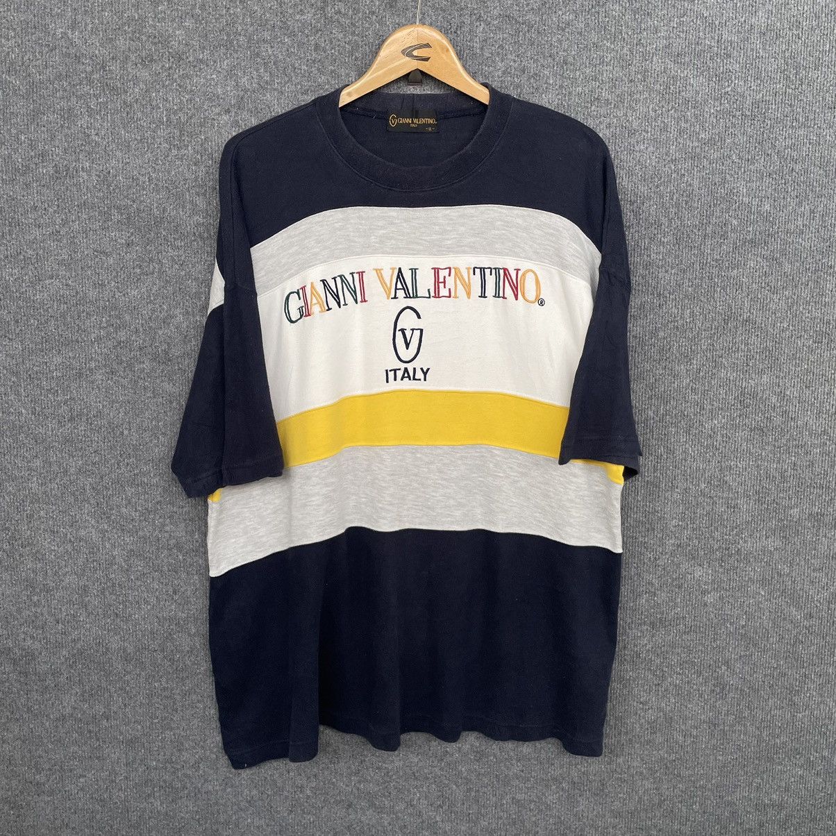 Gianni Valentino × Valentino Gianni Valentino Italy Embroidery Spell Out T Shirt Size US XL / EU 56 / 4 - 1 Thumbnail