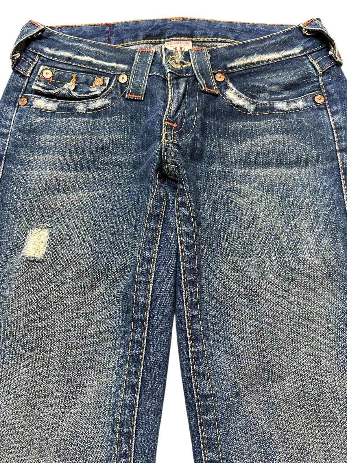 True Religion Vintage Usa True Religion Blue Faded Wash Bootcut Jeans Size 27" / US 4 / IT 40 - 3 Thumbnail