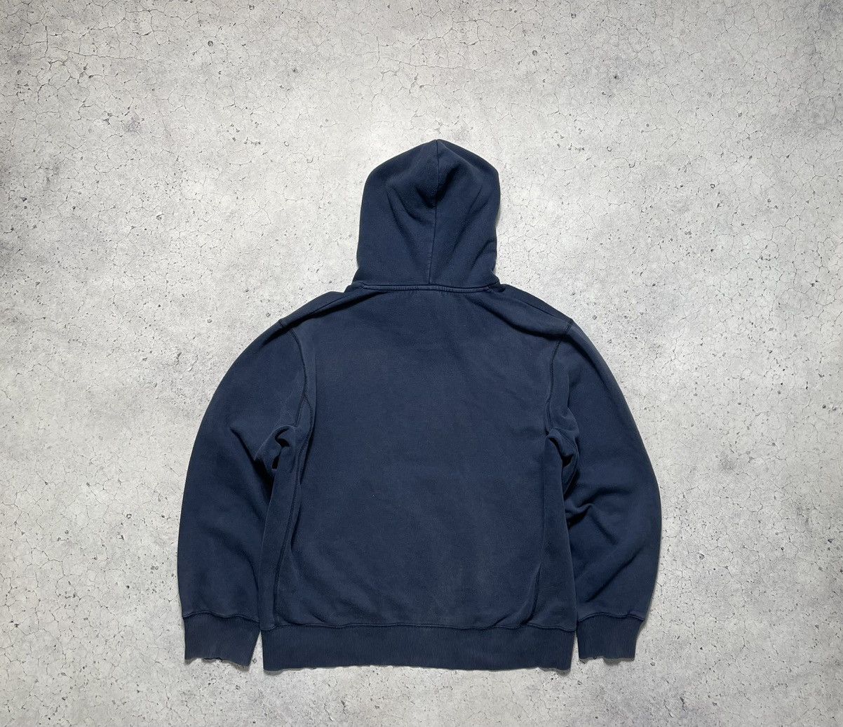Nike × Vintage Vintage Nike Mini Swoosh Logo Drill Hoodie Y2K Navy Size US L / EU 52-54 / 3 - 2 Thumbnail