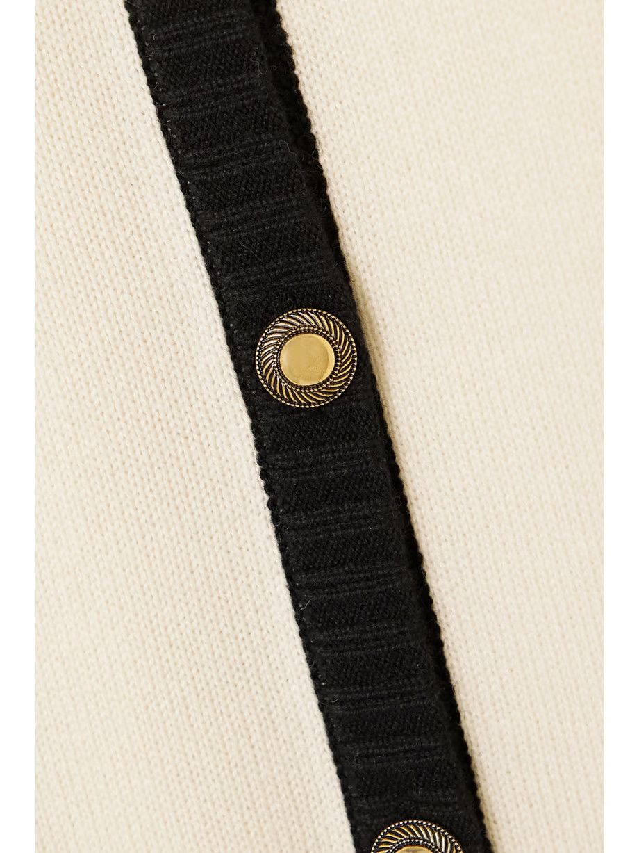 Saint Laurent Paris o1s1wg110125 648449 Long Cardigan in Cashmere in Cream Size XS / US 0-2 / IT 36-38 - 4 Thumbnail