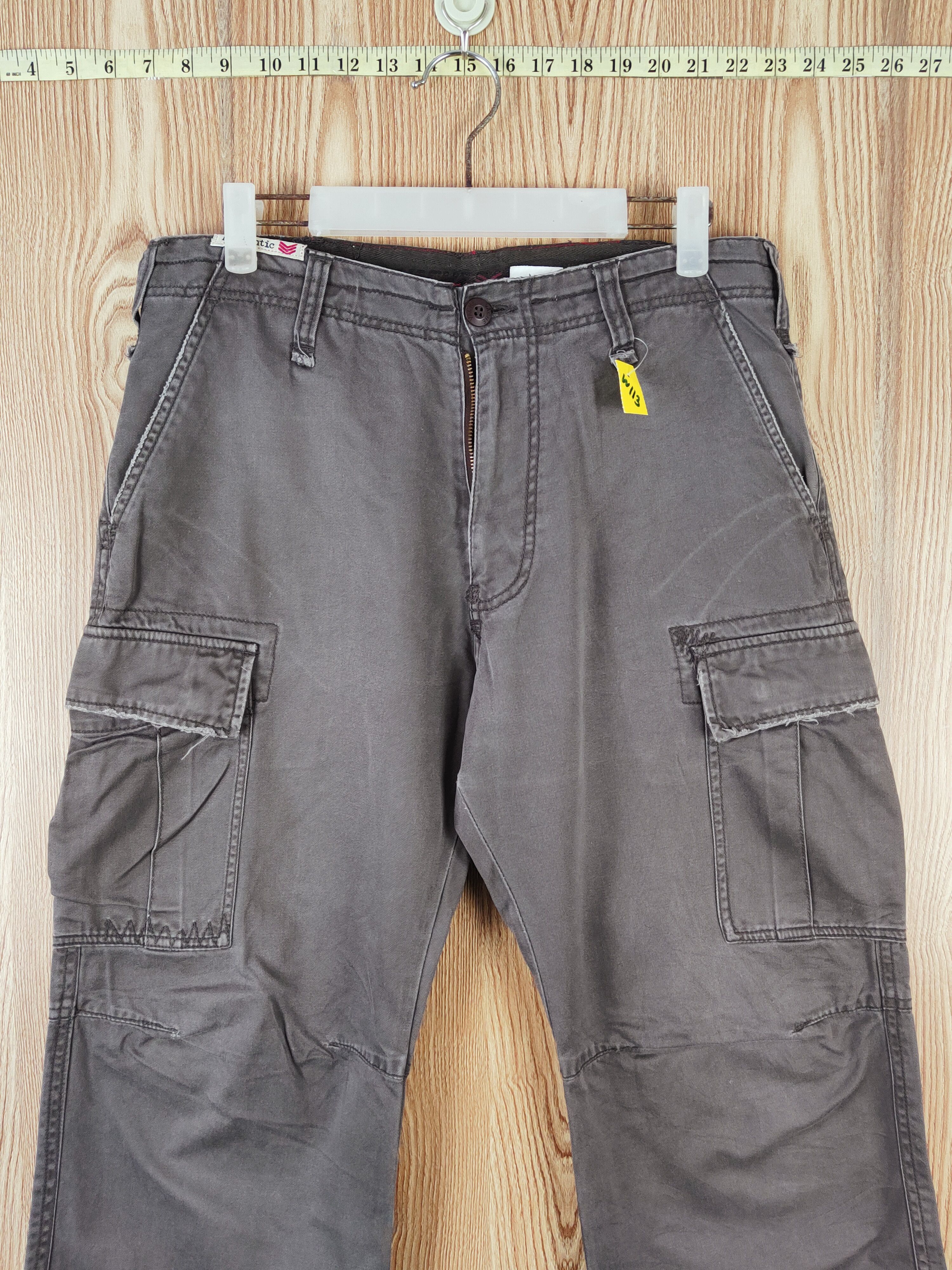 Japanese Brand Vache Gray Multipocket Tactical Cargo Pants #W113 Size US 31 - 2 Thumbnail