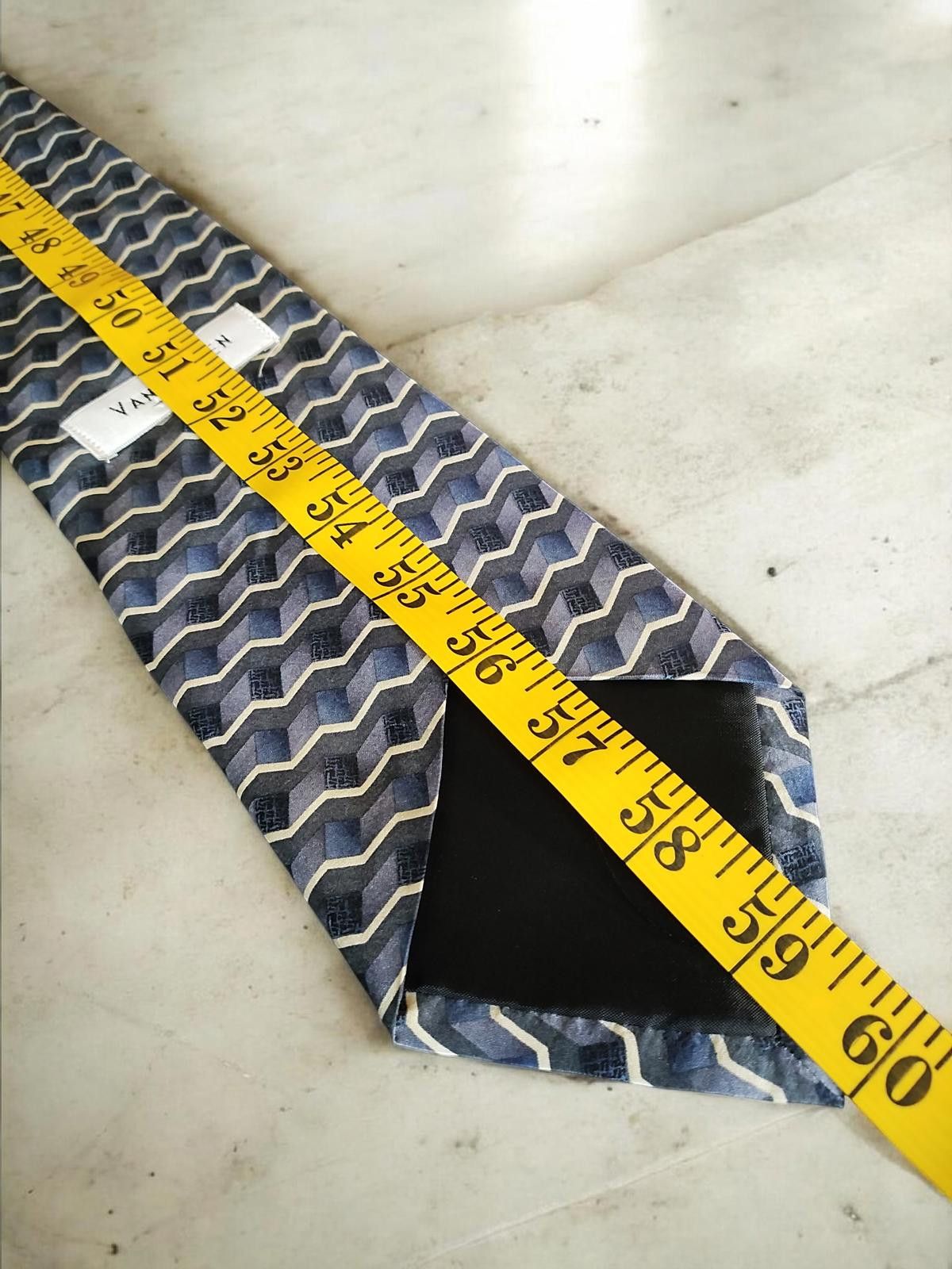 Van Heusen Van Heusen 100% Imported Silk Tie with Geometric Pattern Size ONE SIZE - 5 Thumbnail
