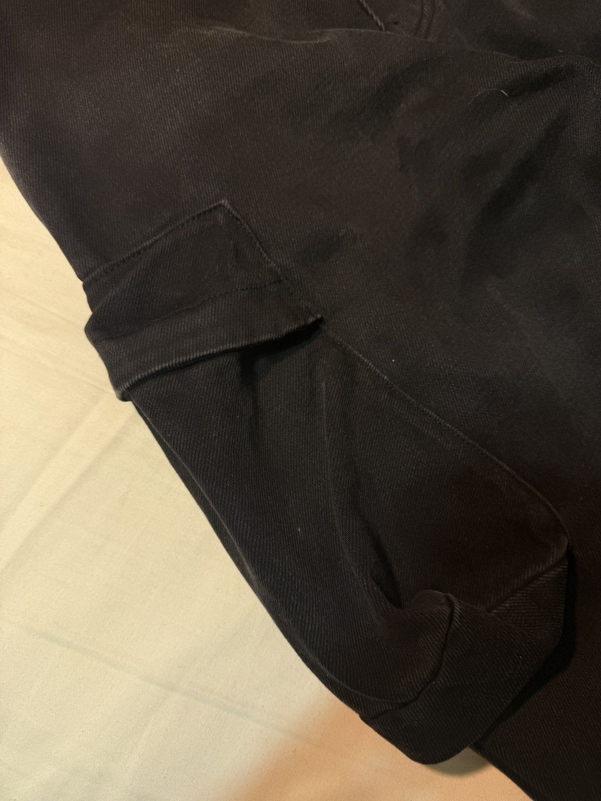 WE11DONE WE11DONE Black Washed Loose Fit Denim Cargo Pants Size US 32 / EU 48 - 2 Thumbnail