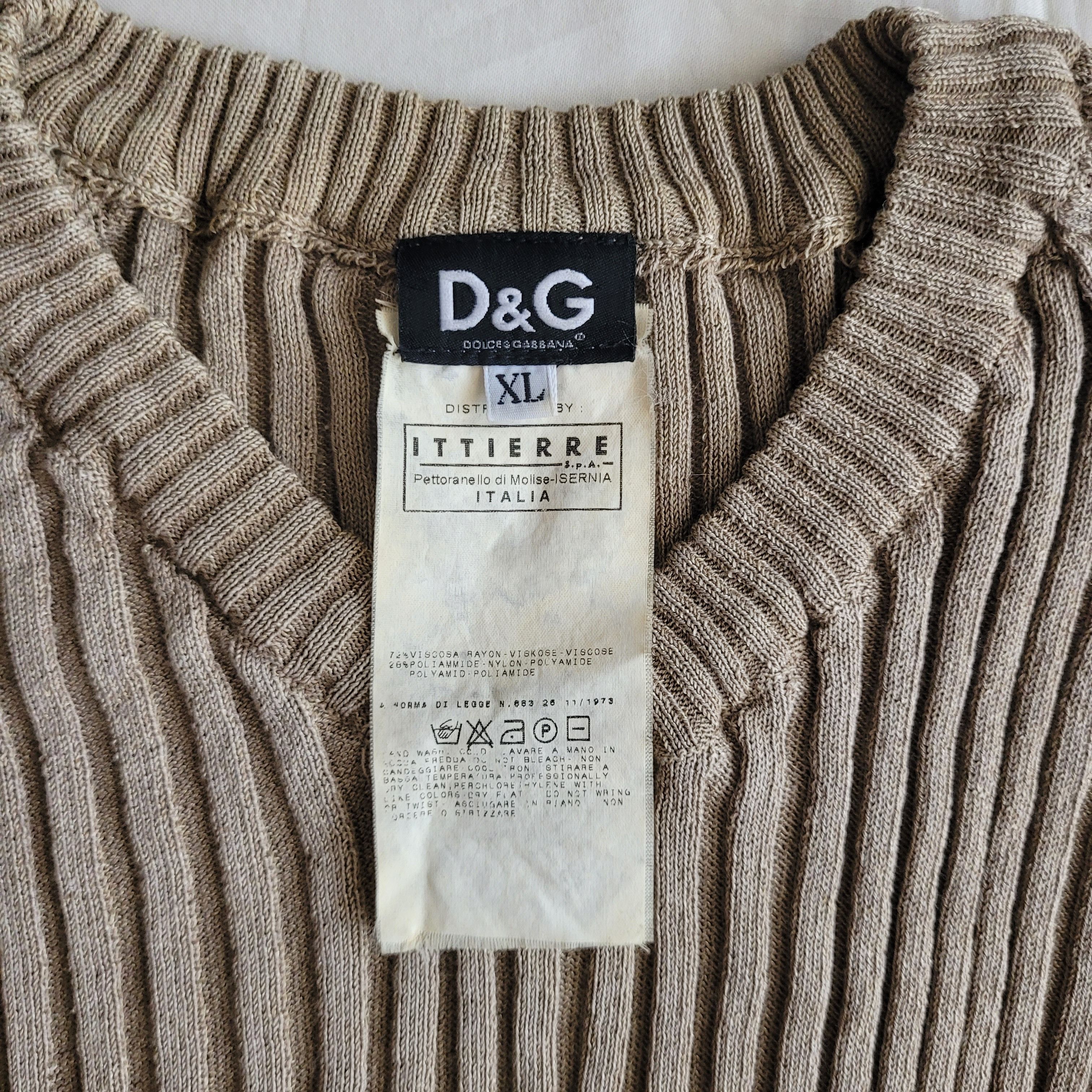 Dolce & Gabbana D&G 2000s fitted ribbed sweater Size XL / US 12-14 / IT 48-50 - 2 Thumbnail