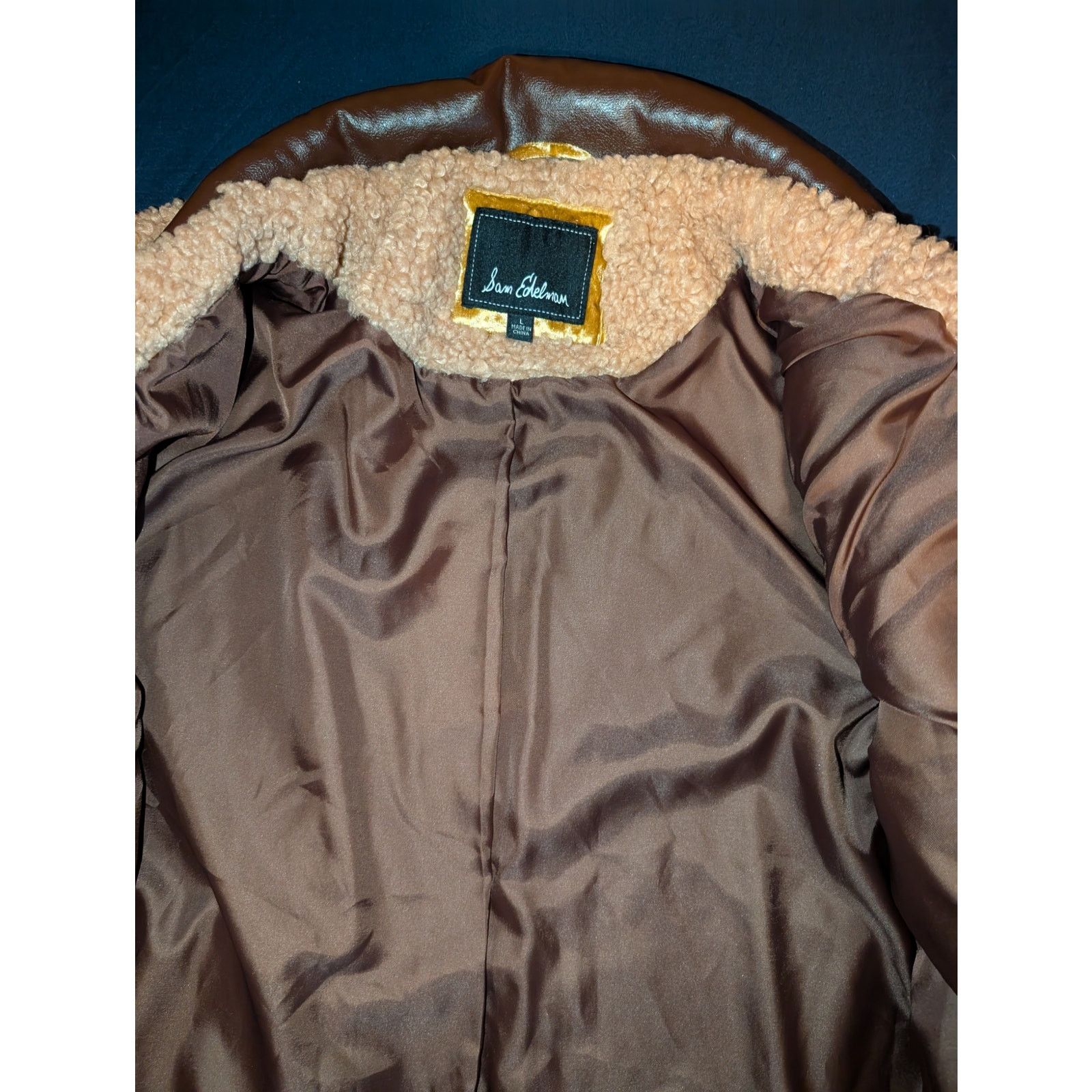 Sam Edelman Sam Edelman Faux Shearling Mid length Coat Jacket Large Size L / US 10 / IT 46 - 3 Thumbnail