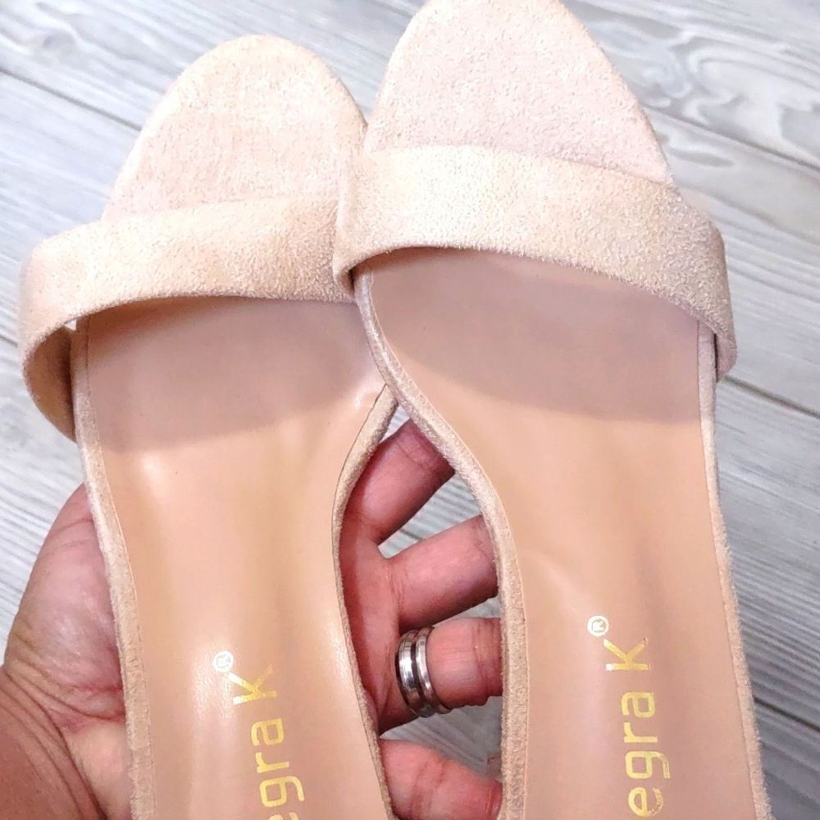 Other (44-3216) Allegra K Women's High Chunky Sandals Sz 8.5 Size US 8.5 / IT 38.5 - 9 Thumbnail